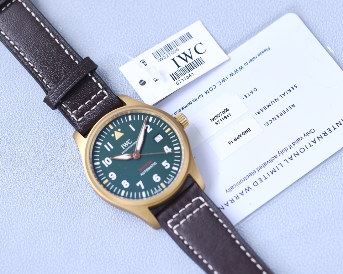 IWC- Spitfire Bronze automatic mechanical watch Titanium caseback