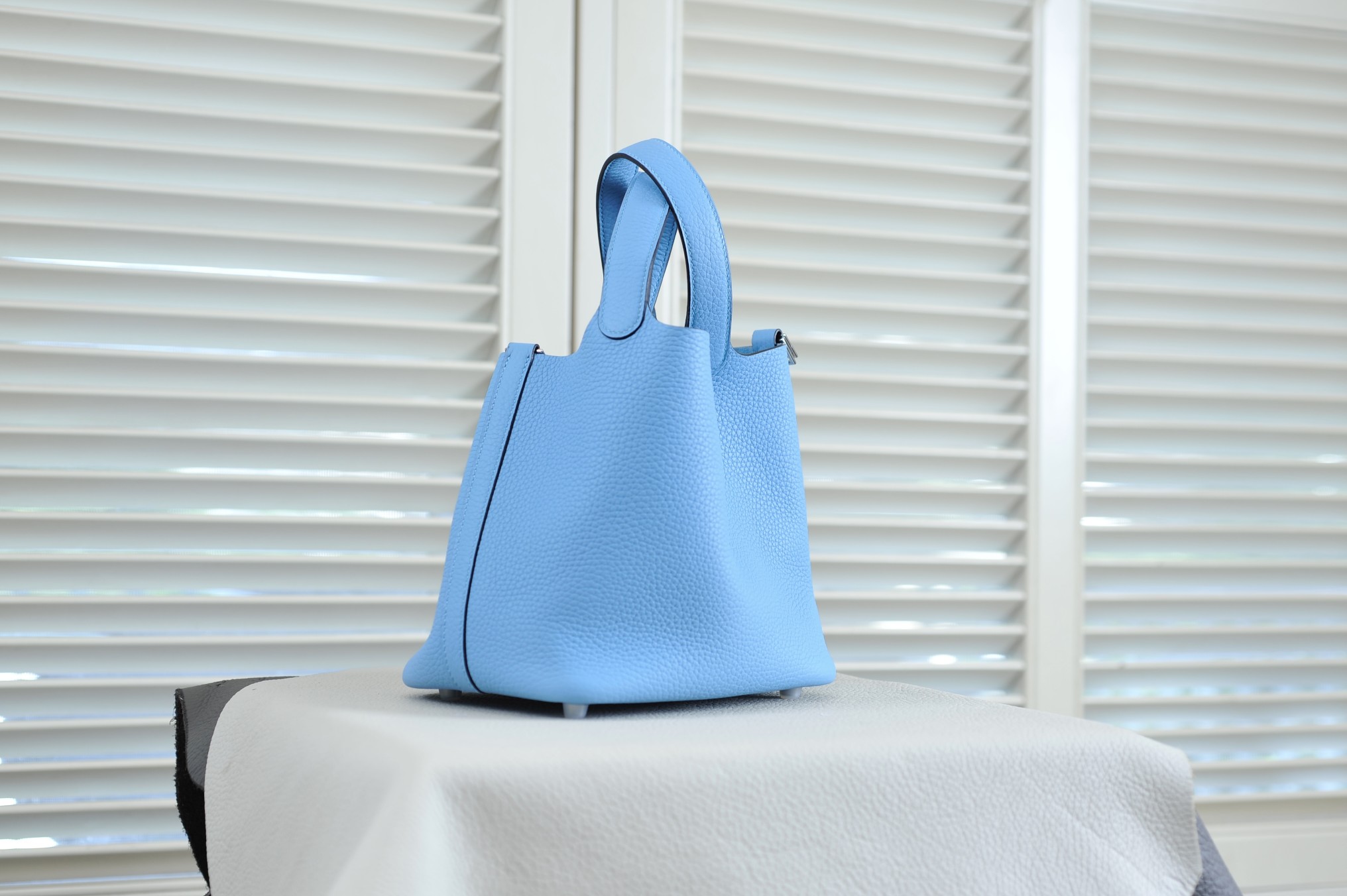 picotin18 northern blue silver buckle TC leather