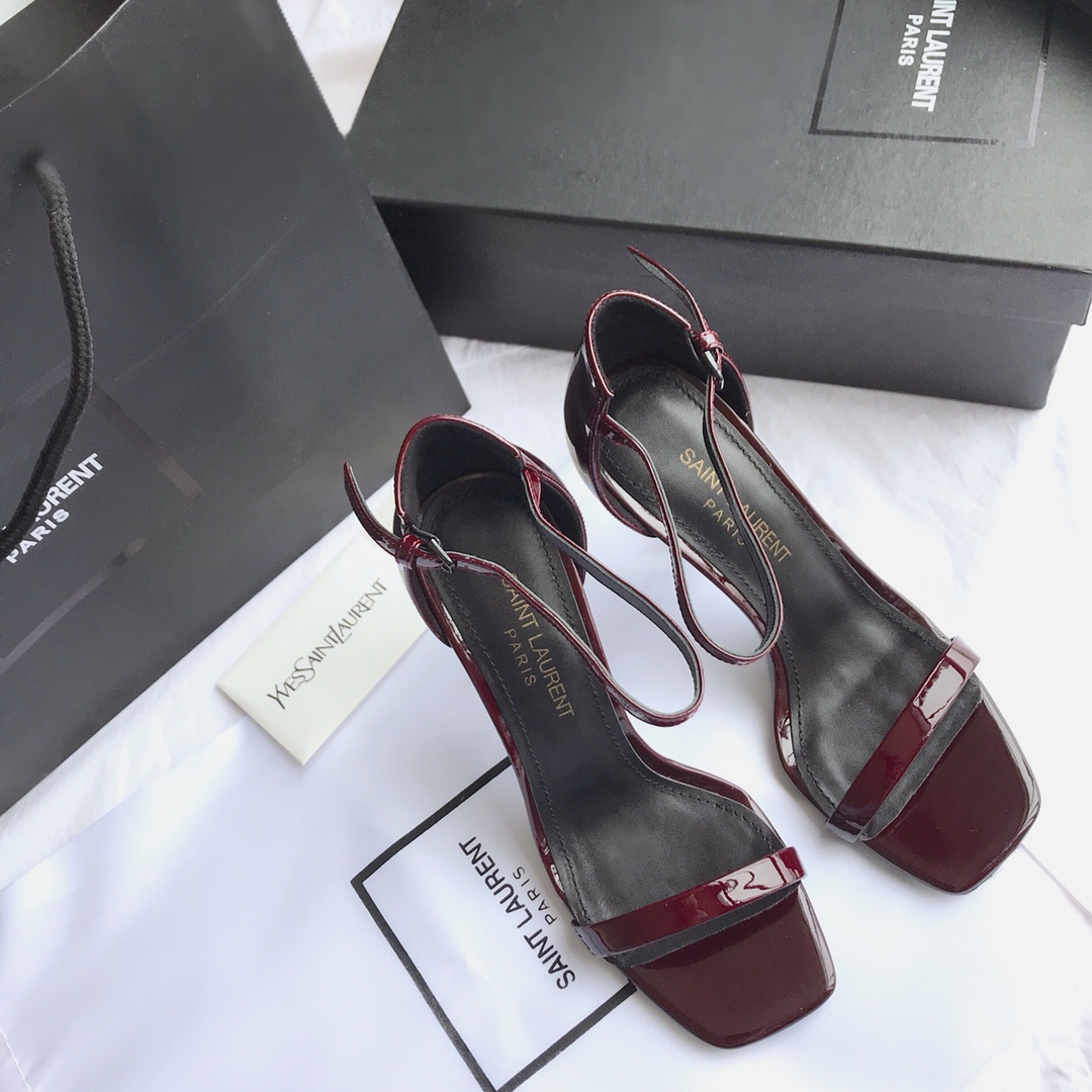 Saint Laurent 2020 newest Opyum sandals high heel sandals original open mold leather outsole