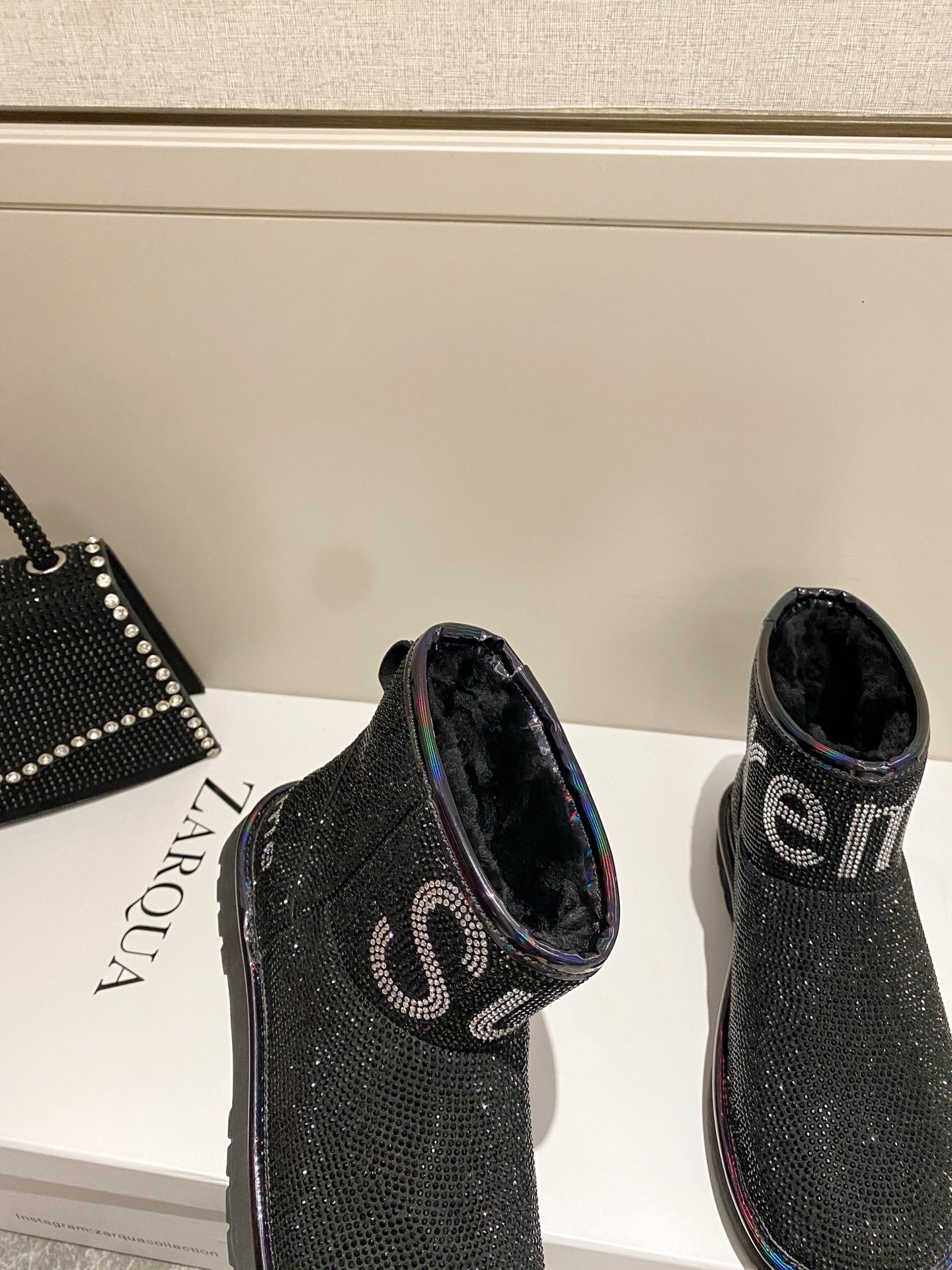 supermen & Louis Vuitton LV cooperation models full of diamonds snow shoes on the new lining pure wool super warm