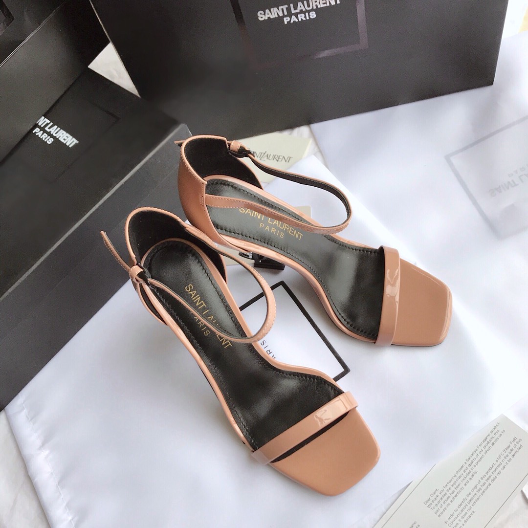 Saint Laurent 2020 newest Opyum sandals high heel sandals original open mold leather outsole