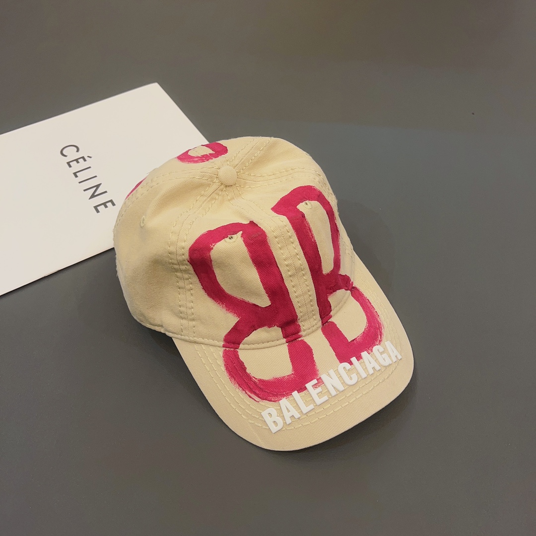BALENCIAGA-bb printing baseball cap