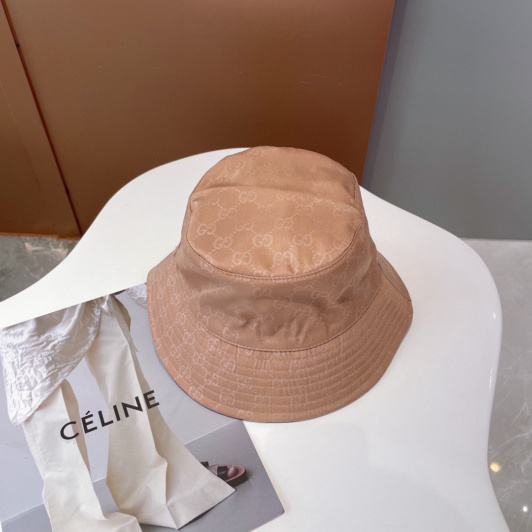 GUCCI new counter synchronous double-sided wear fisherman hat
