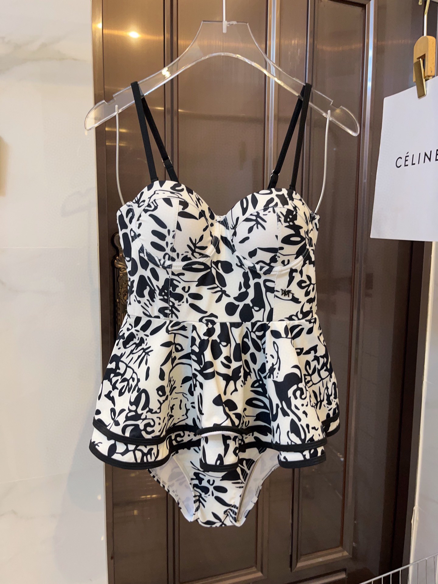 Dior New steel ring one piece swimming costume