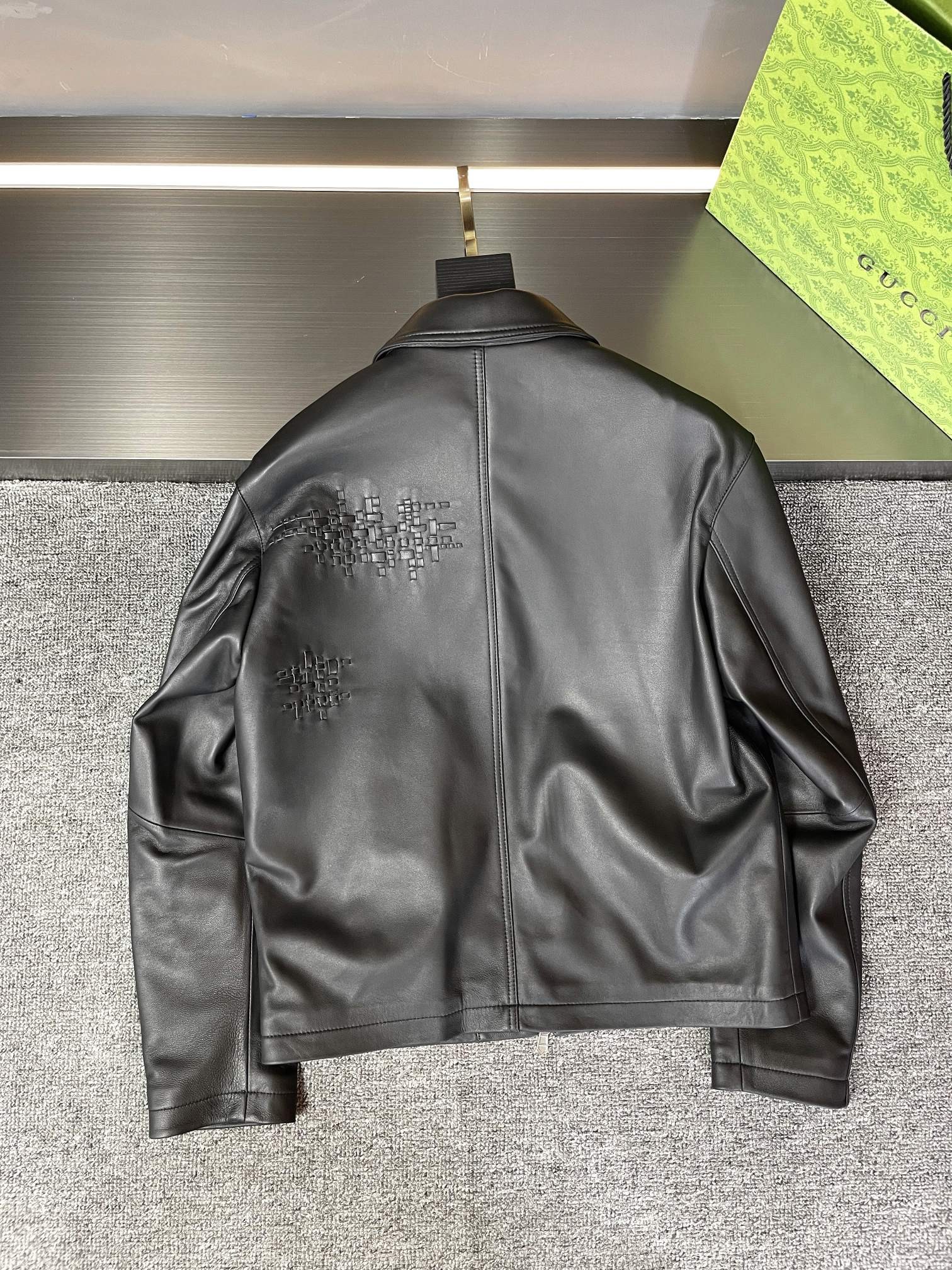 Hermes 23rd Paris Fashion Show Leather Jacket