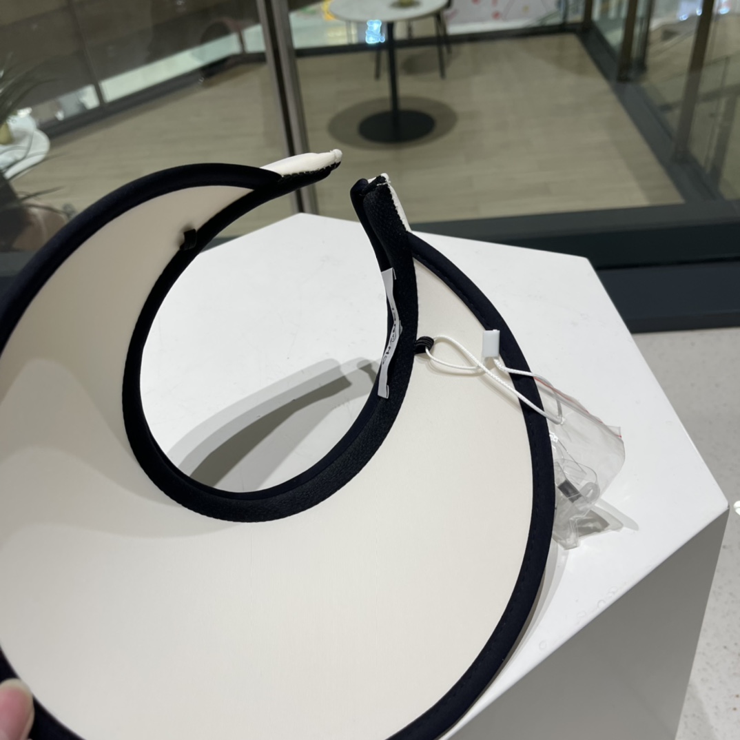 Chanel Bow Hat Empty Top Sun Protection UV Sun Shade Cap