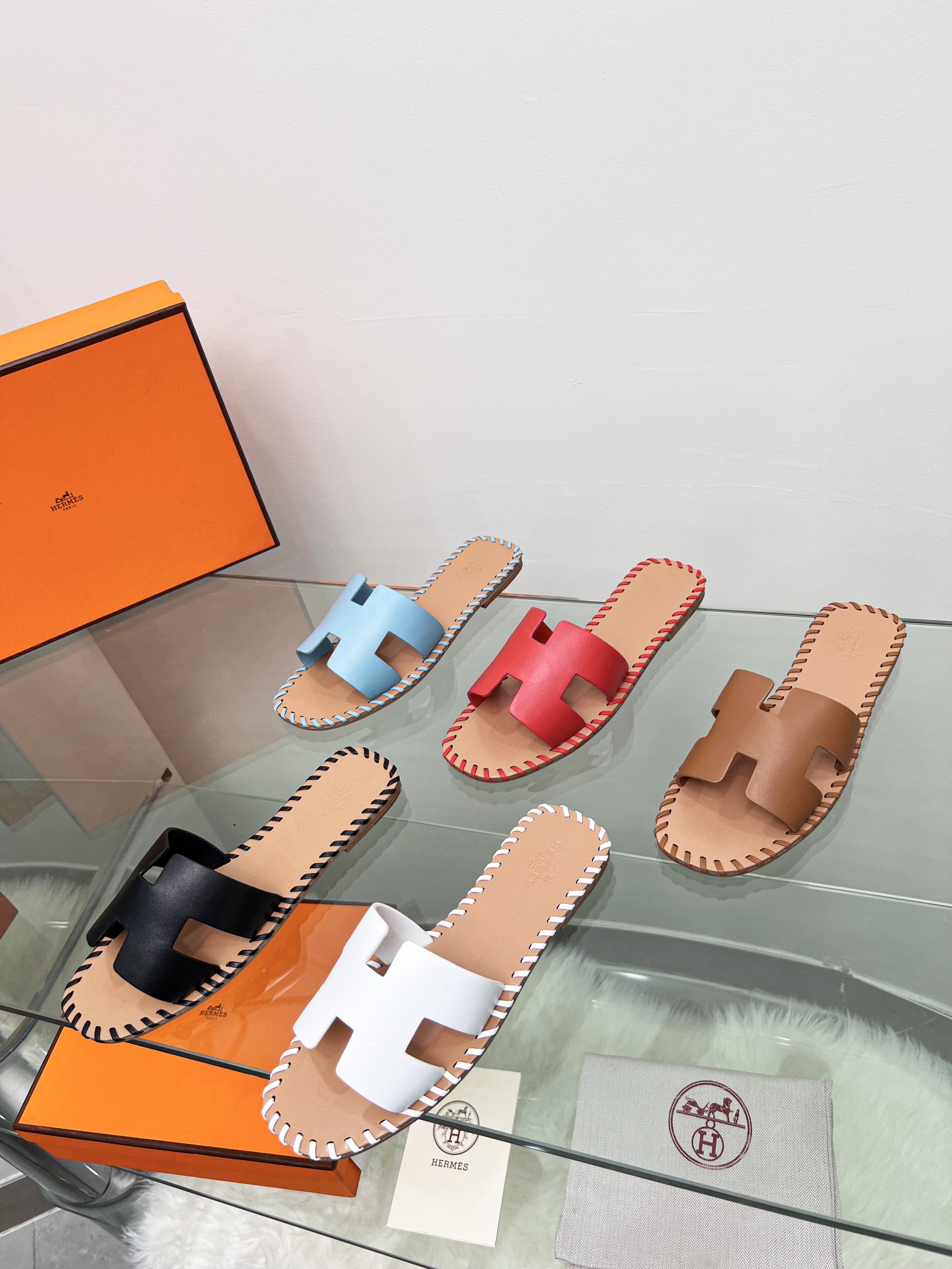 Hermes early spring new slippers