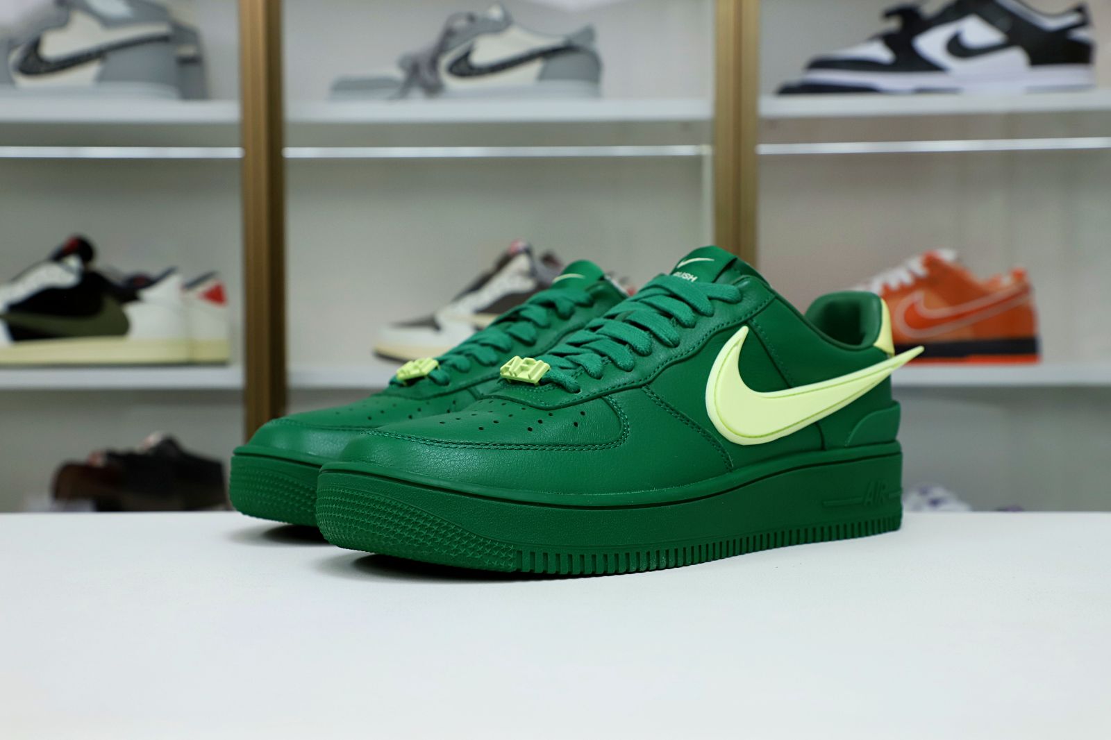 AMBUSH xNike Air Force1 Low Pine Green and Citron