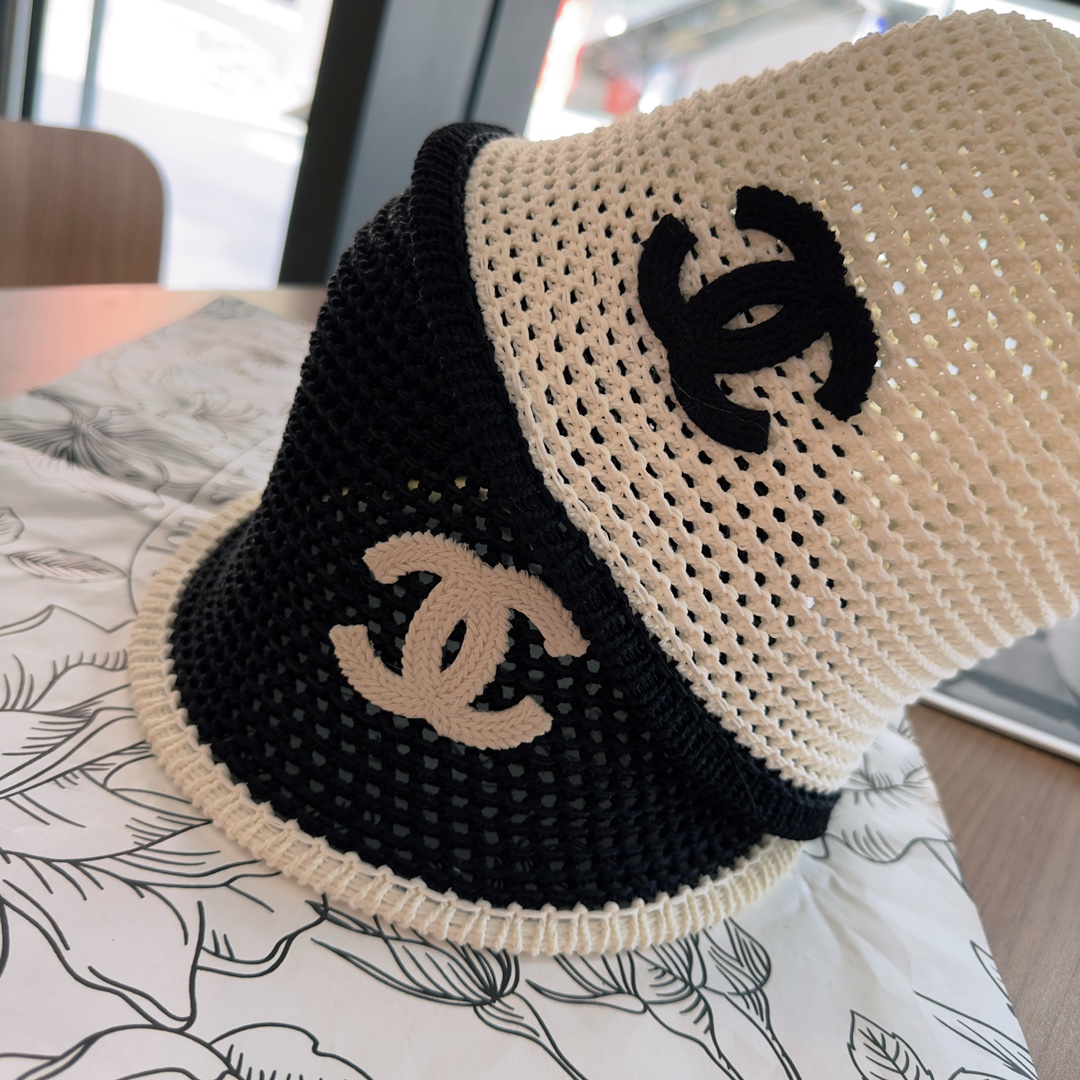 [Chanel Chanel] 2023 new hollow small fragrant wind fisherman hat