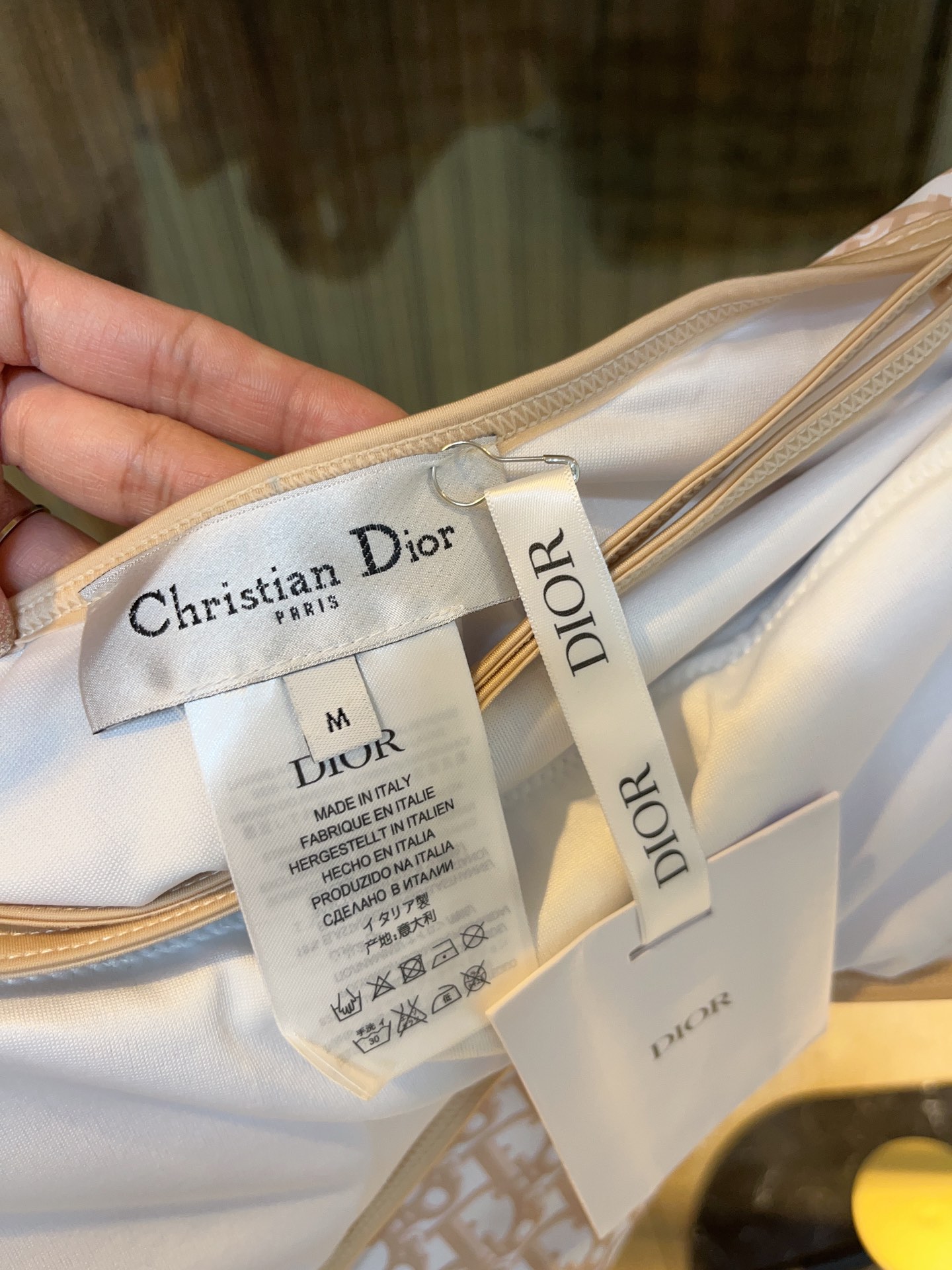 Dior long-sleeved one-piece swimsuit with sun protection