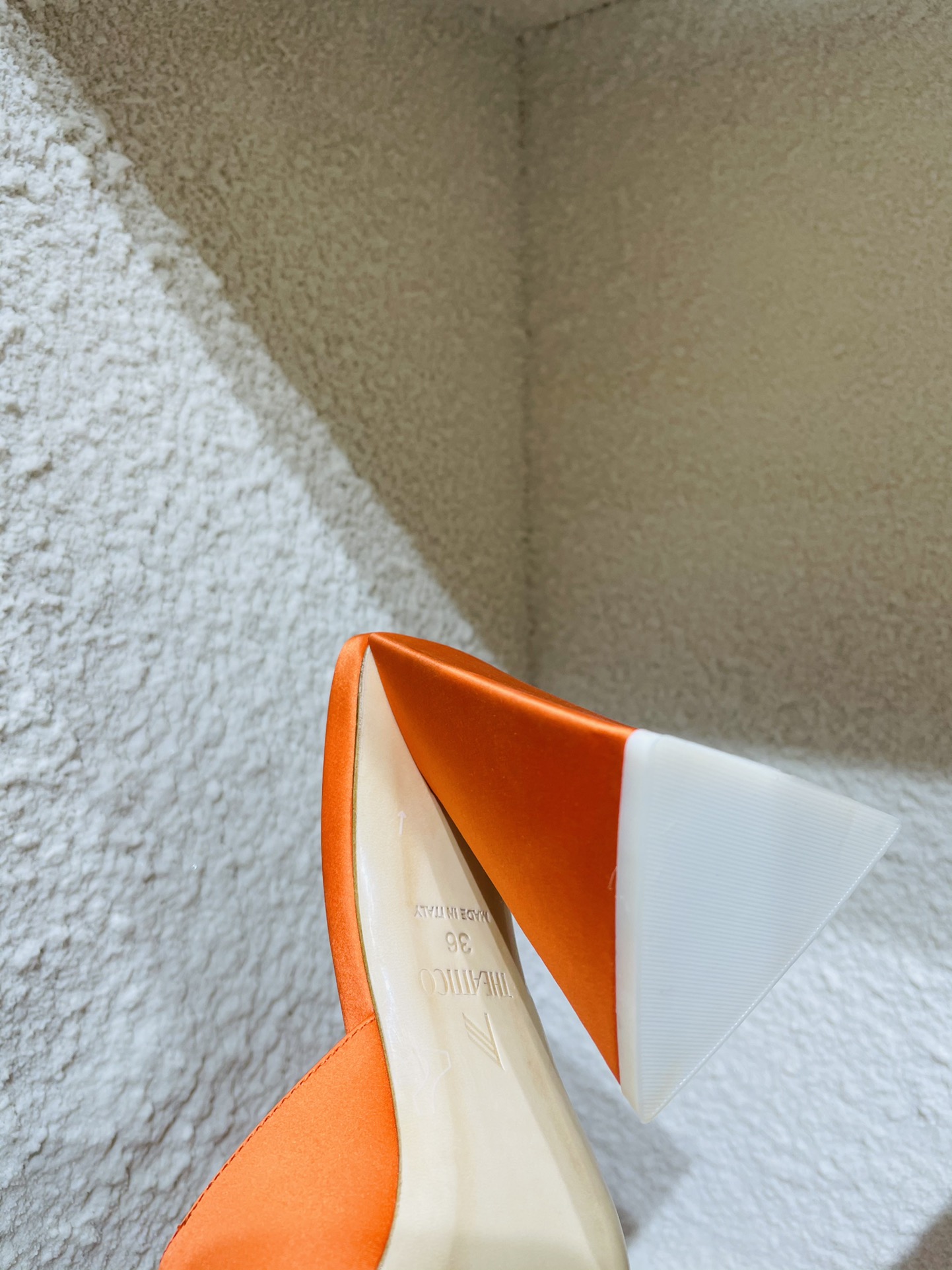 THE ATTICO | 𝟐𝟎𝟐𝟏/𝐒𝐒 𝐧𝐞𝐰 The attico triangle heel sandals lined with sheepskin leather genuine leather outsole