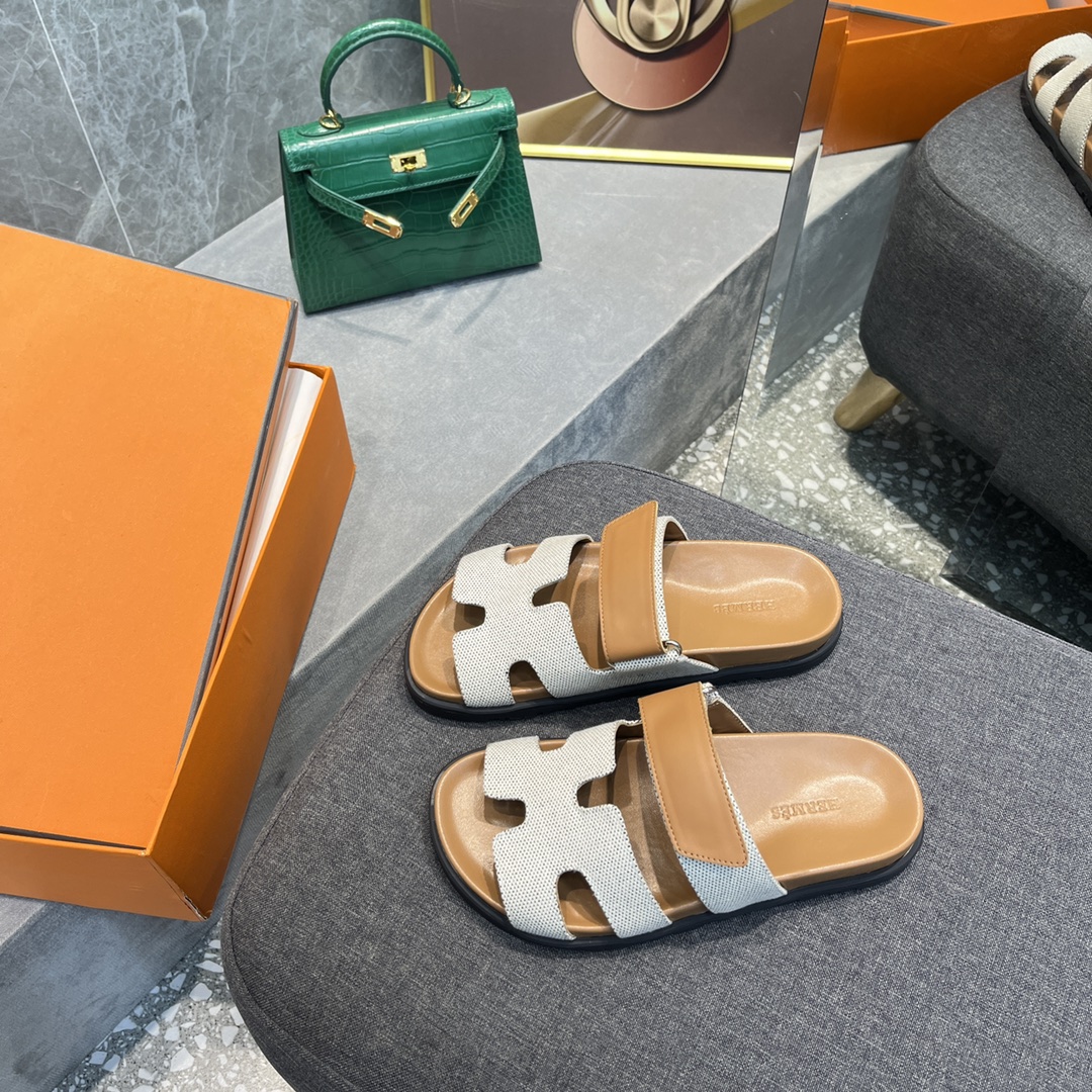 Hermes spring and summer sandals series couple models classic models