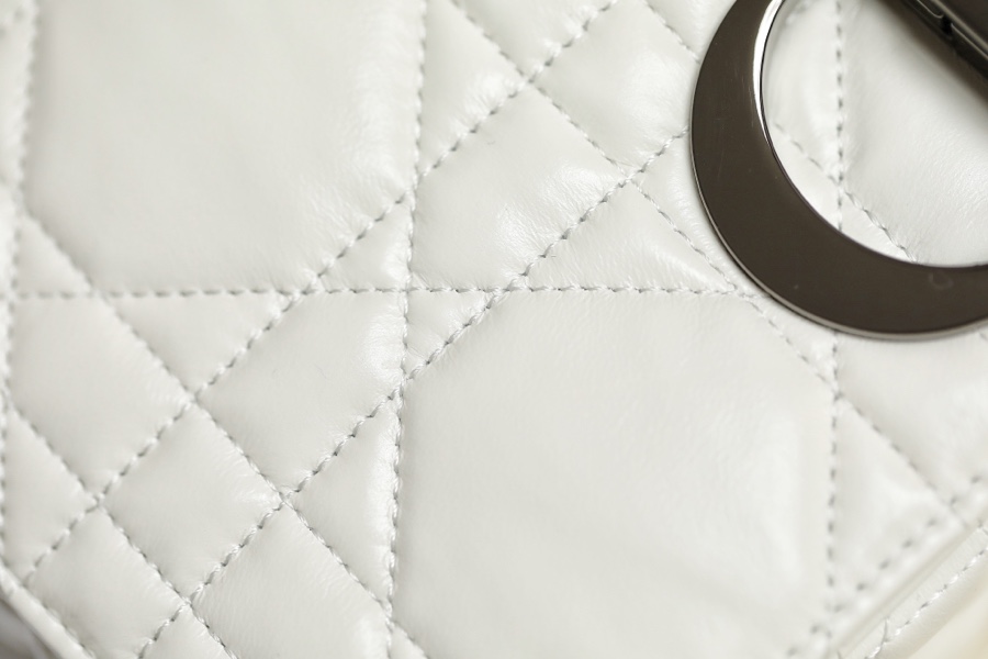 ▪️ DIOR CARO White Gunmetal Buckle DR-061