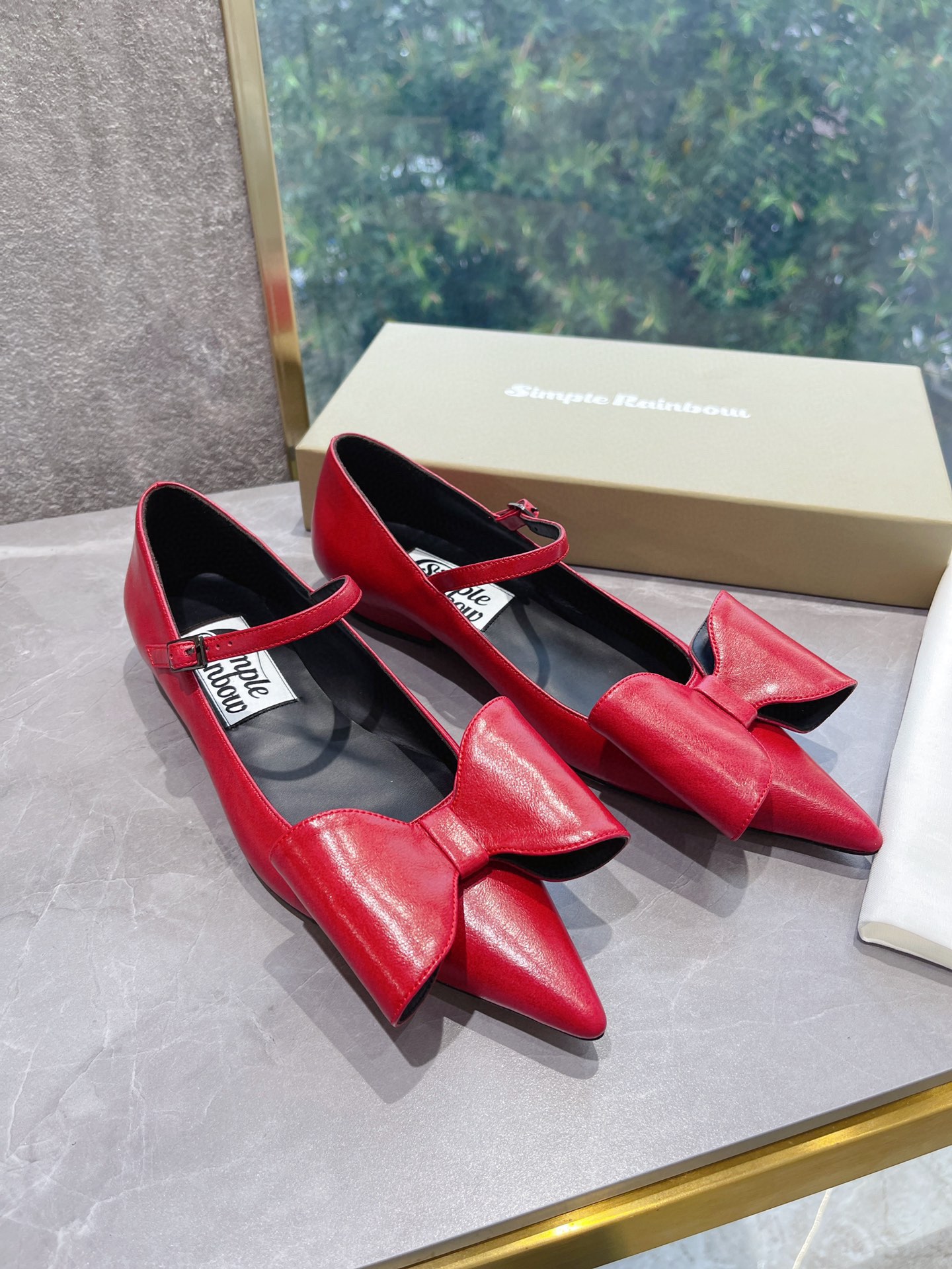 𝐒𝐌𝐅𝐊｜𝟐𝟎𝟐𝟐/𝐒𝐒 𝐧𝐞𝐰 The latest spring and summer models pointed bow Mary Jane retro and fashionable niche series