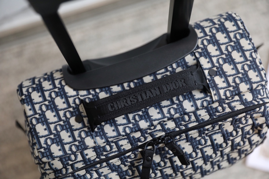 Dior new old flower canvas trolley case