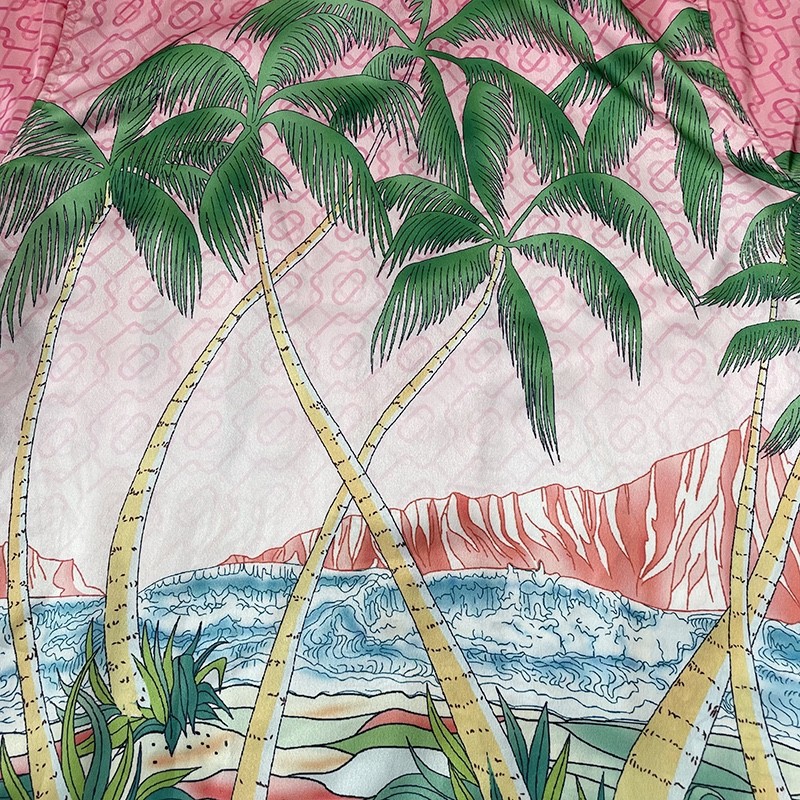 Casablanca Sunset Silk Sicilian lazy wind coconut print holiday shirt