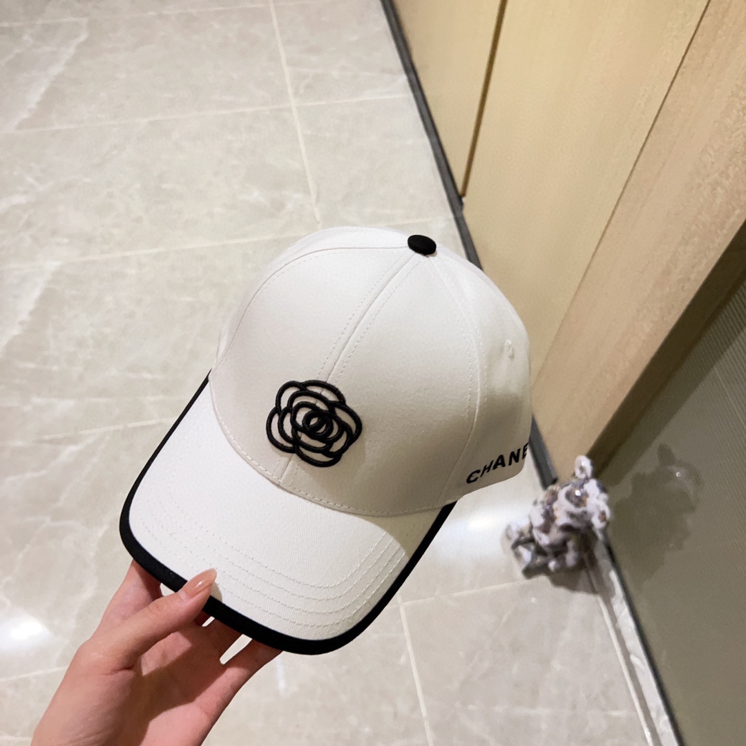 [CHANEL Chanel] 2023 new style embroidered baseball cap