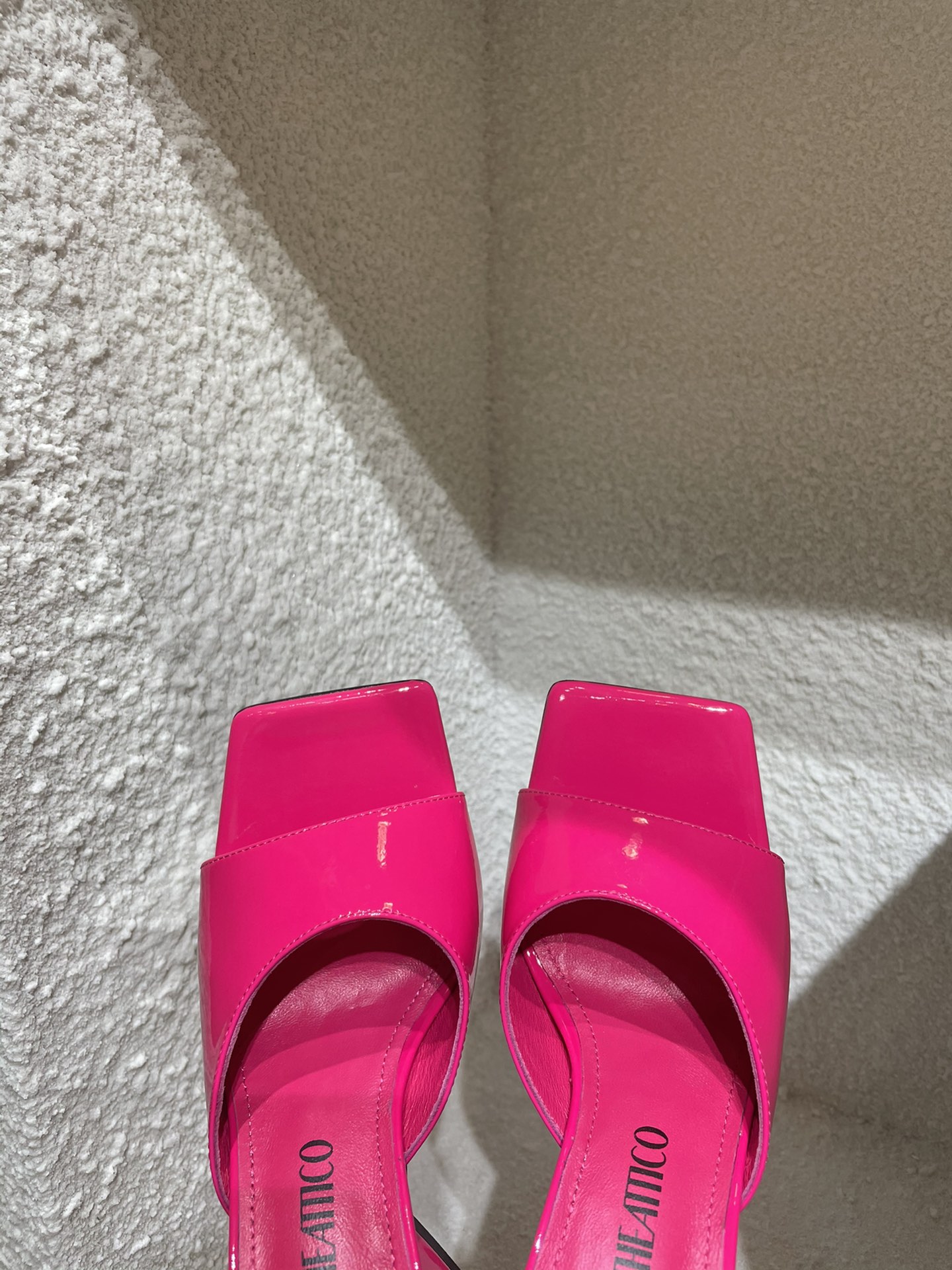 THE ATTICO | 𝟐𝟎𝟐𝟏/𝐒𝐒 𝐧𝐞𝐰 The attico triangle heel sandals lined with sheepskin leather genuine leather outsole