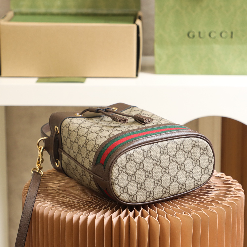 GUCCI 𝐎𝐩𝐡𝐢𝐝𝐚 𝐆𝐆 Classic Family Bucket Bag #550621