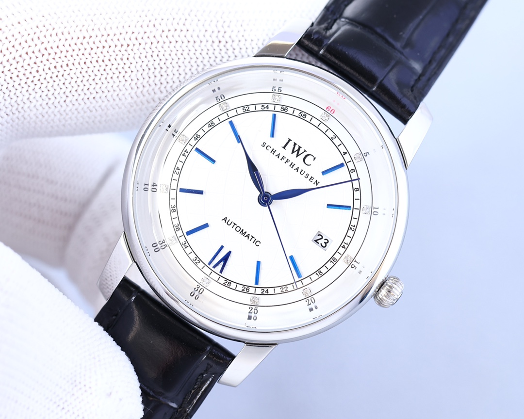 IWC- Portofino Original 9015® movement style with Italian cowhide 3D three-dimensional sense of ultra-thin technology