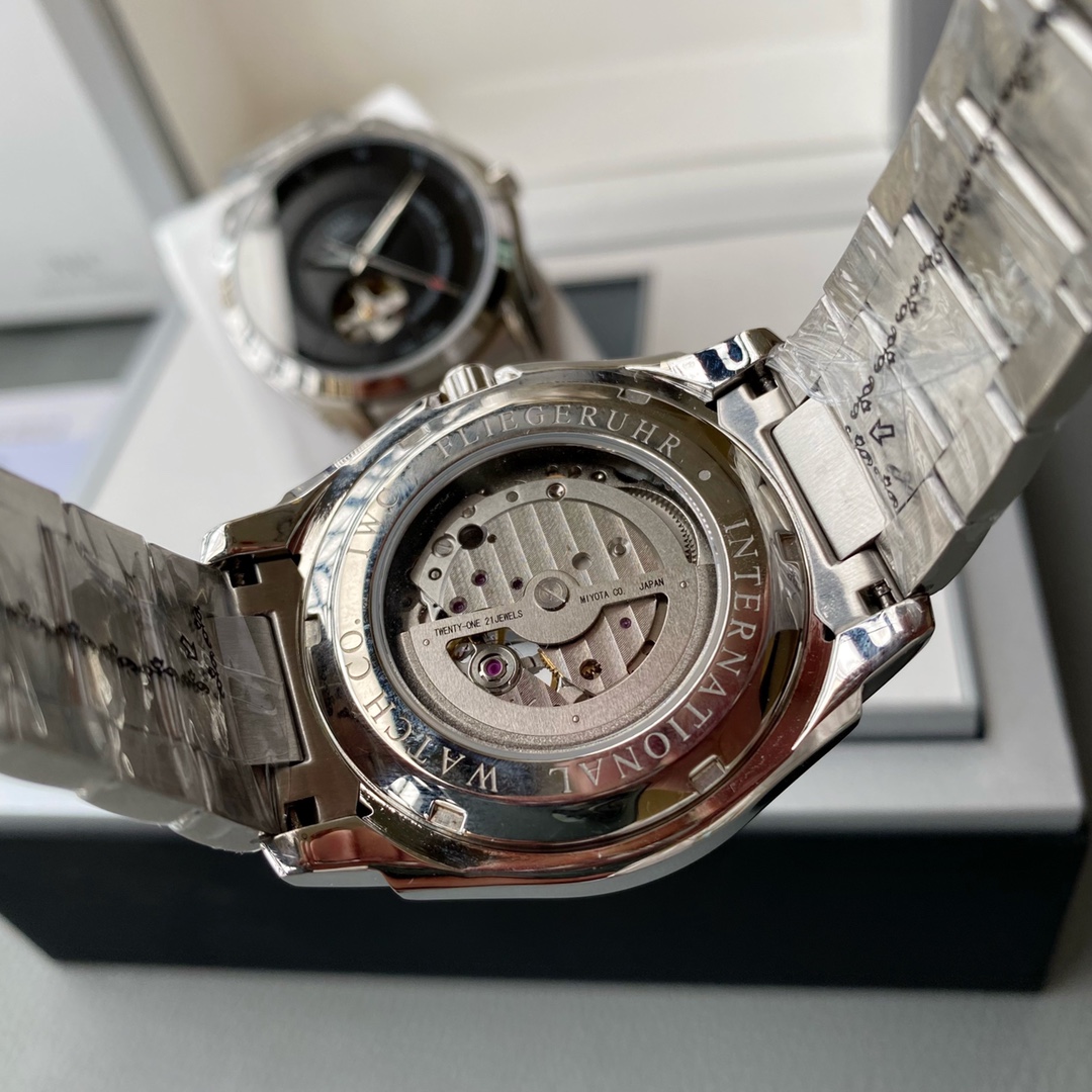 IWC- Simple three-hand skeleton men's boutique watch Automatic Japan Citizen 82S0 skeleton movement