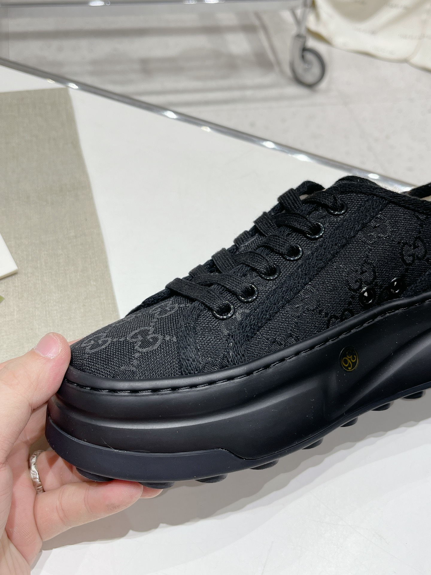 Gucci Explosive Presbyopia Canvas Casual Platform Shoes