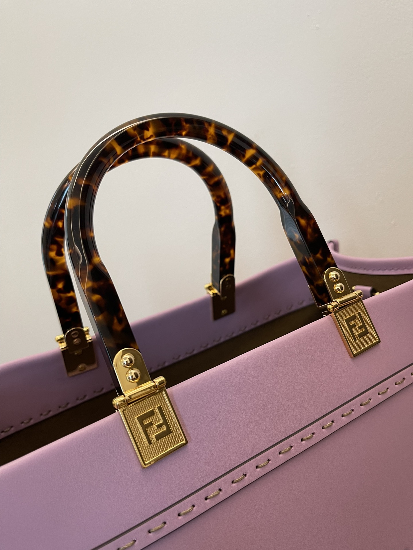FENDI small purple new size shine tote special package 