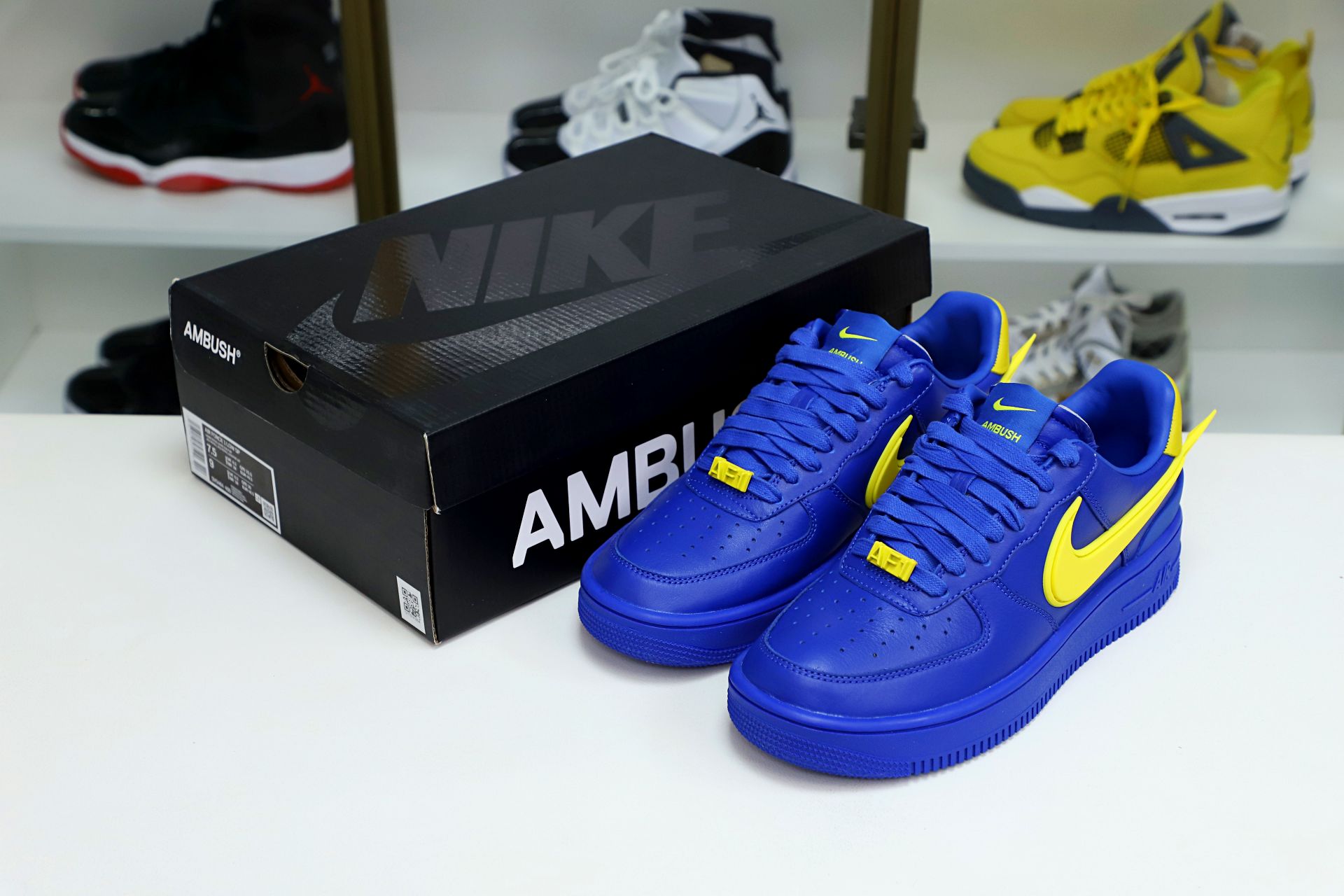 AMBUSH xNike Air Force1LoW GameRoya and Vivid Sulfur