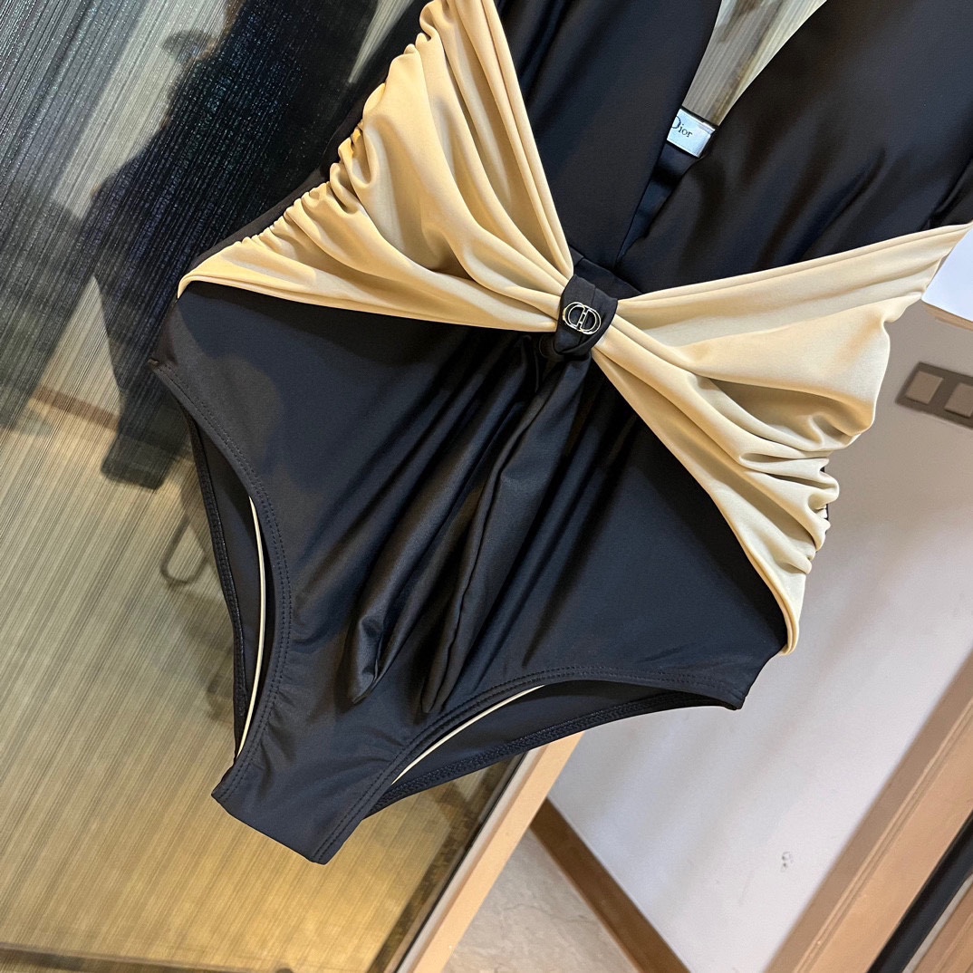 Dior New one-piece swimming costume with hanging neck
