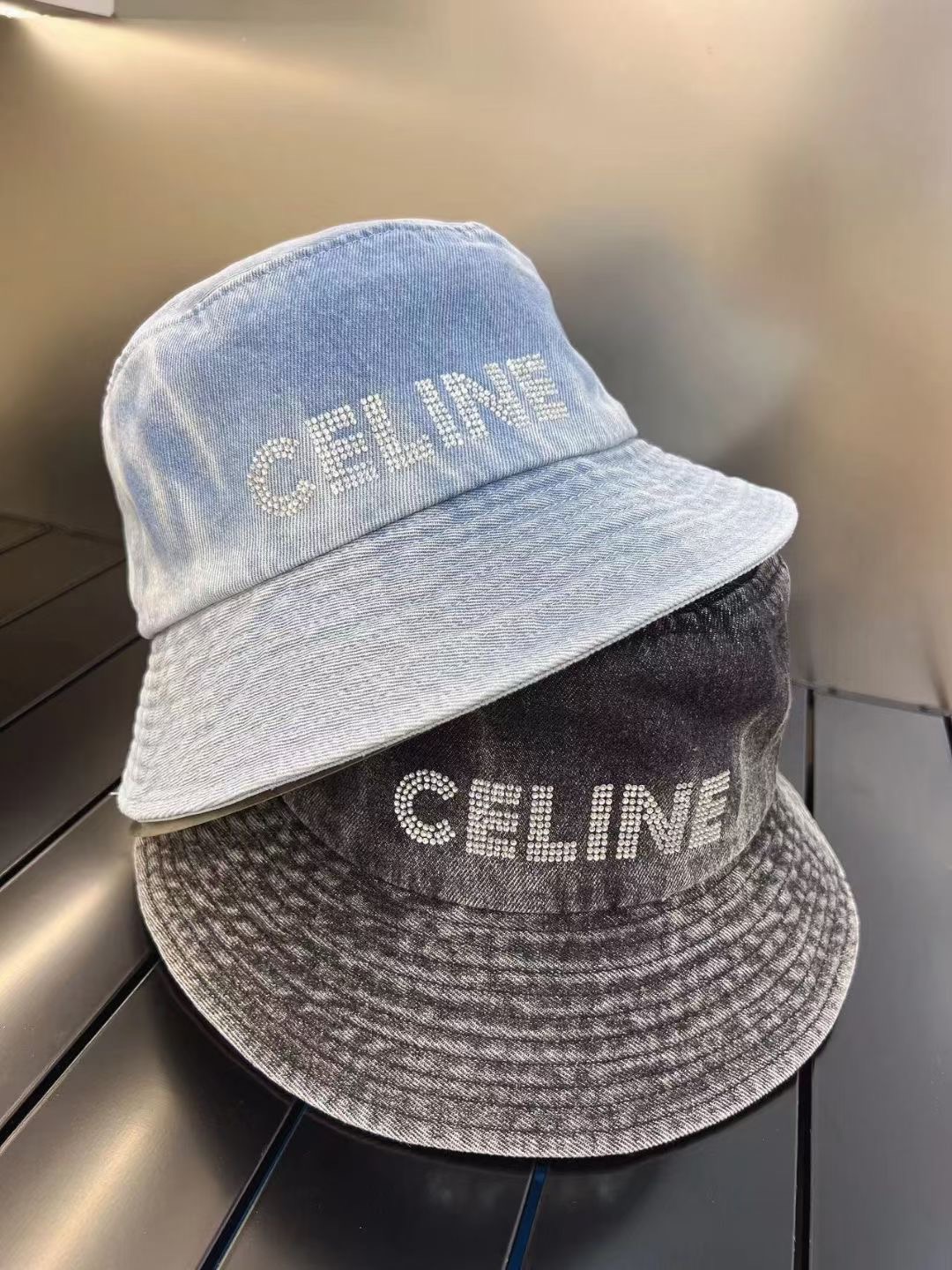 CELINE New New Washed Denim Fisherman