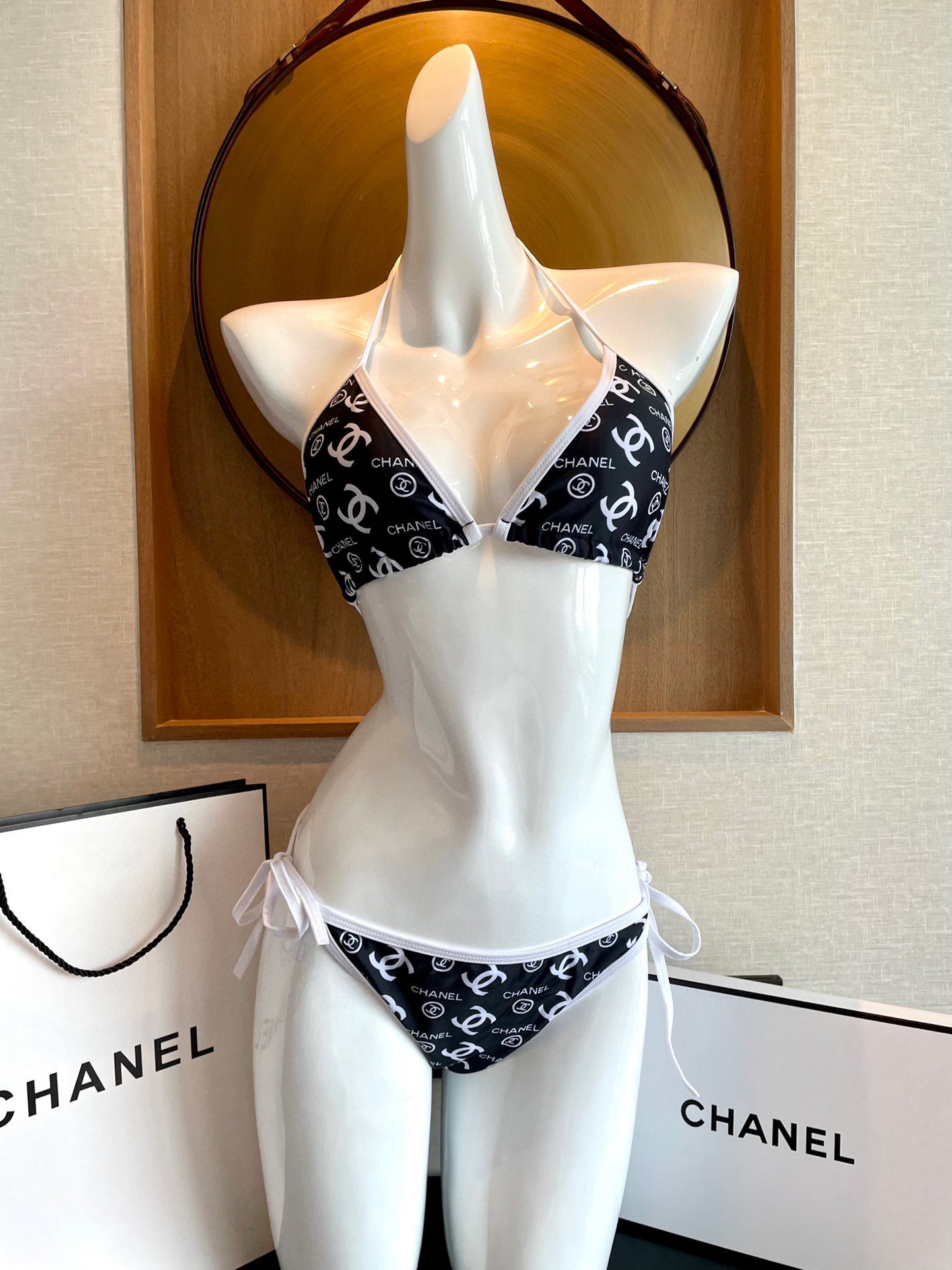 Chanel New Printed Bikini Swimsuit