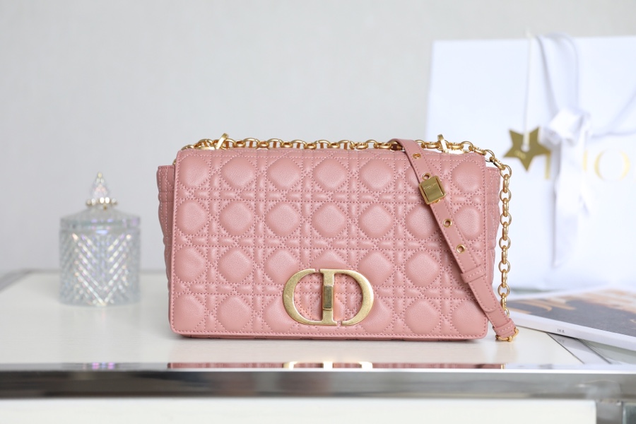 DlOR CARO】Pink Soft cow leather rattan check DR-091