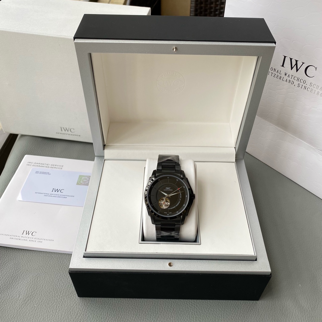 IWC- Simple three-hand skeleton men's boutique watch Automatic Japan Citizen 82S0 skeleton movement
