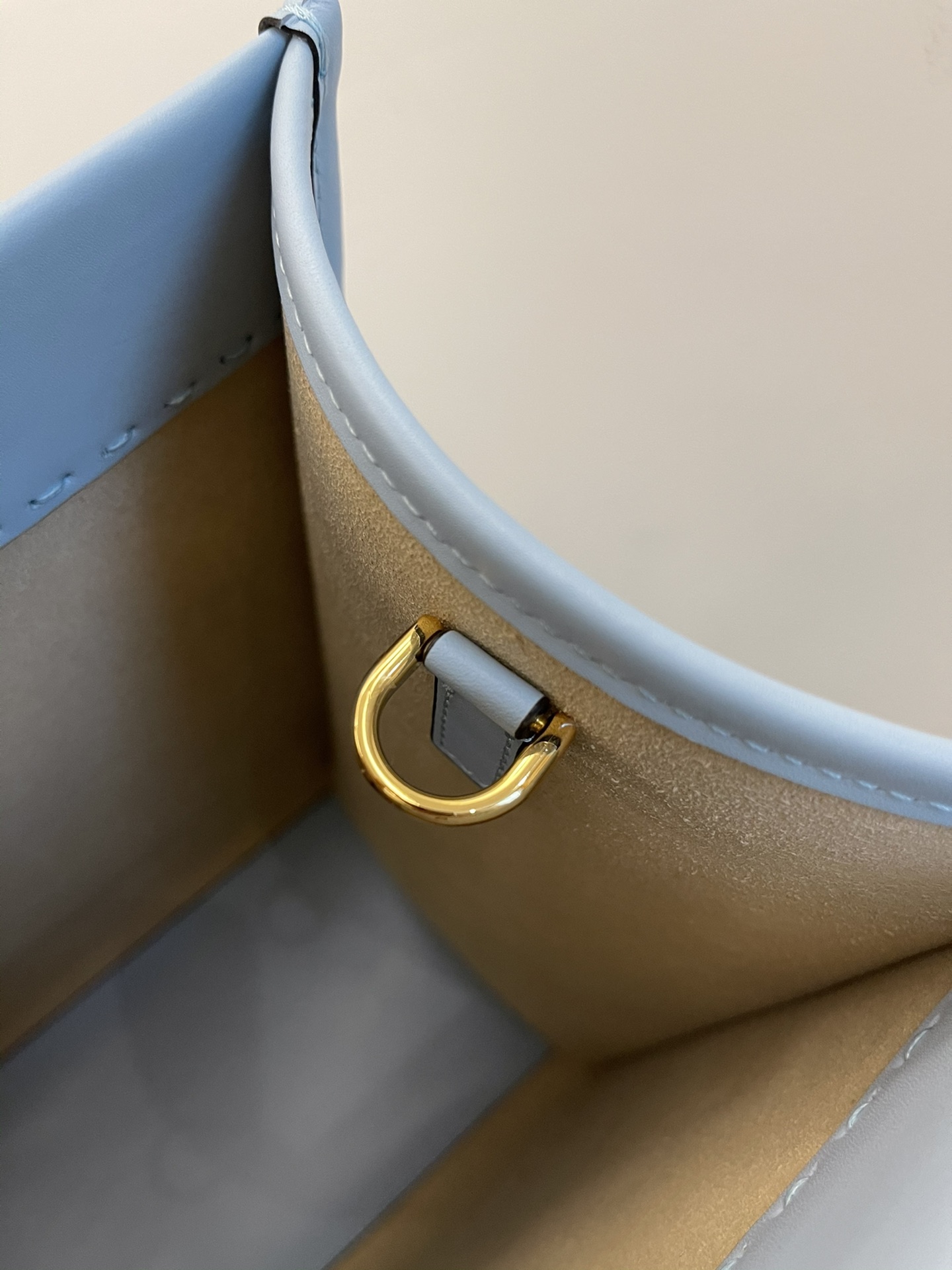 FENDI small trumpet sky blue new size shine tote tote bag 