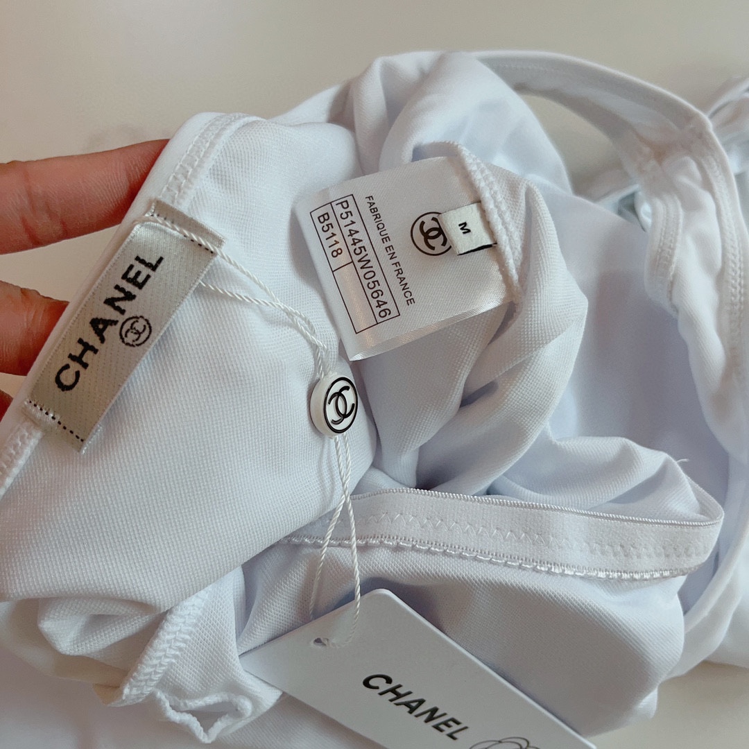 Chanel New one-piece swimming costume with one shoulder