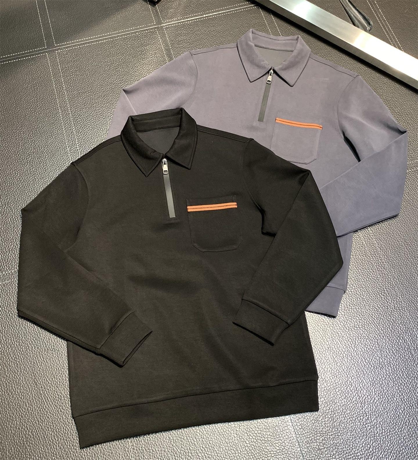 Zegna lapel casual sweatshirt