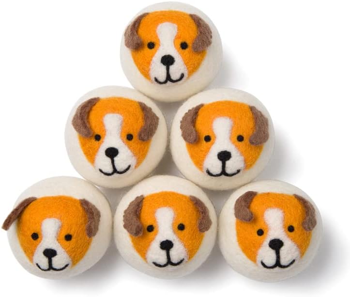 Smart Sheep Wool Dryer Balls - Smart Sheep 6-Pack - XL Premium Natural Fabric Softener Award-Winning - Wool Balls Replaces Dryer Sheets - Wool Balls for Dryer - Laundry Balls for Dryer