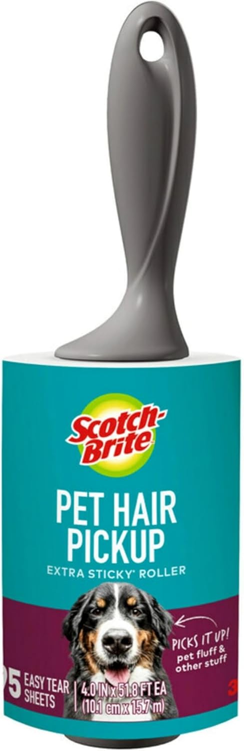Scotch-Brite Pet Extra Sticky Hair Lint Roller, 95 Sheets(Packaging May Vary)