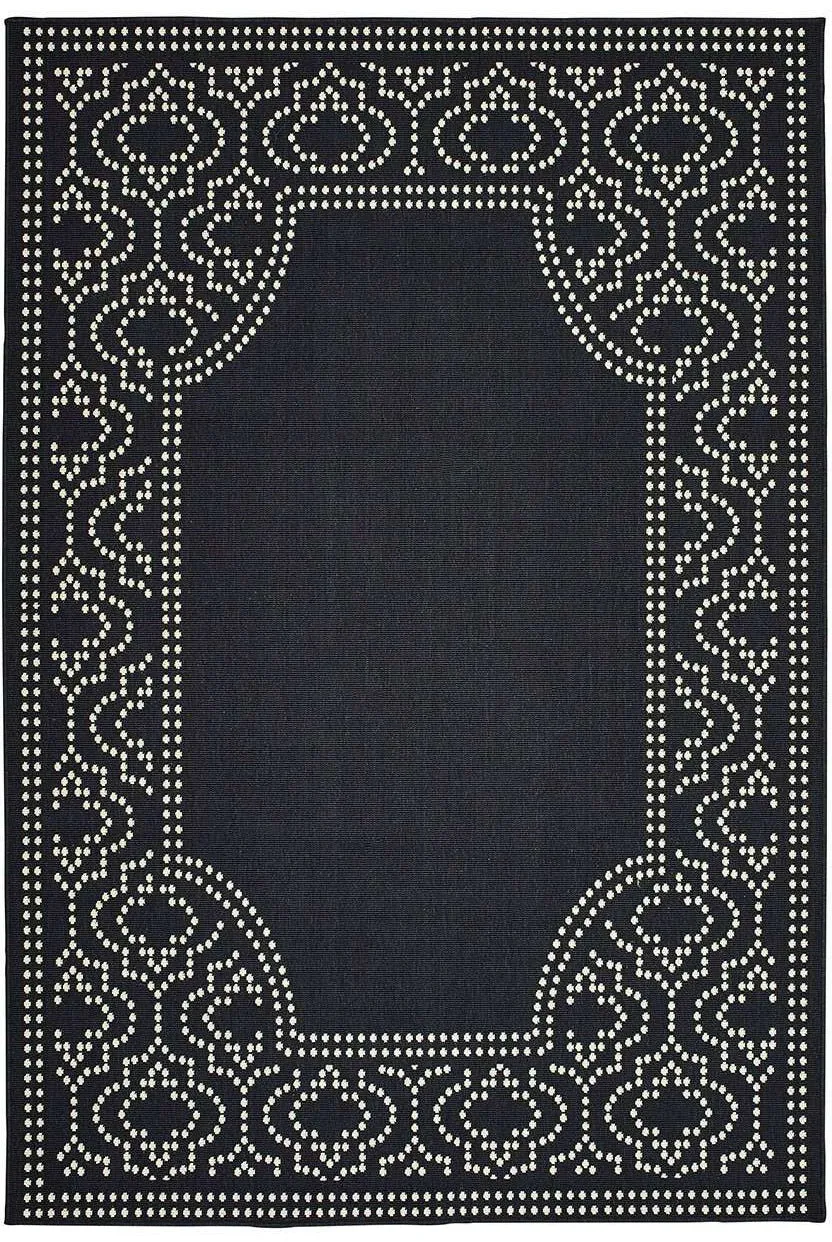 Marina 1247K Black Ivory Rug
