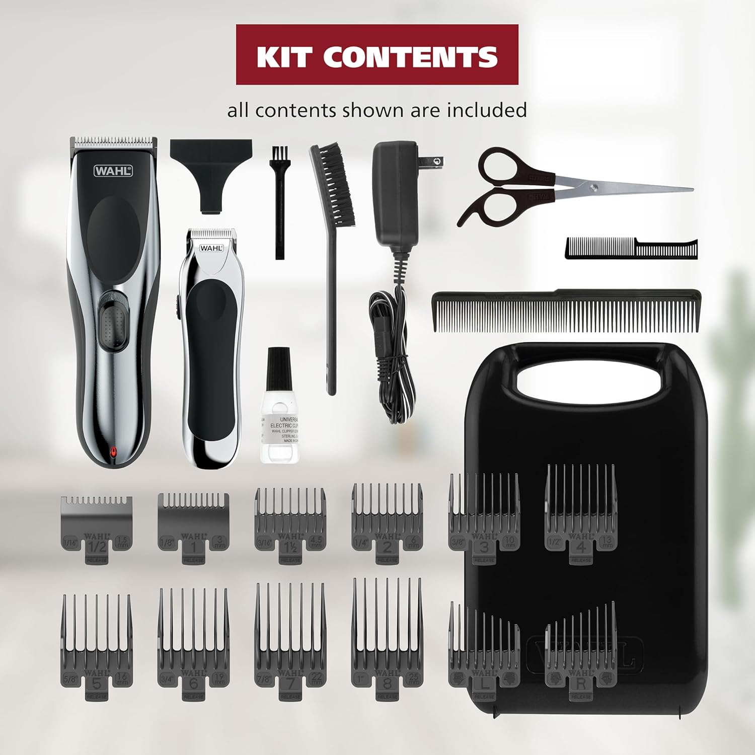 Wahl Clipper Rechargeable Cord/Cordless Haircutting & Trimming Kit for Heads, Longer Beards, & All Body Grooming - Model 79434