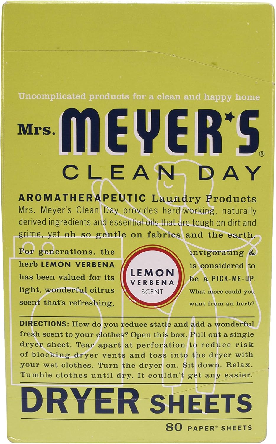 MRS. MEYER'S CLEAN DAY Dryer Sheets, Lavender, 80 ct