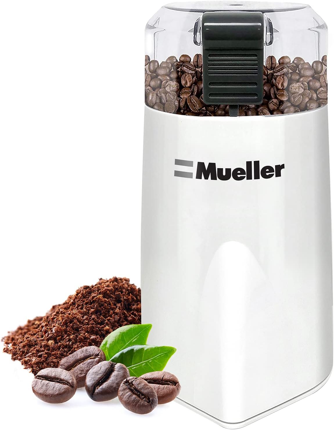 MuellerLiving HyperGrind Precision Electric Spice/Coffee Grinder Mill with Large Grinding Capacity and Powerful Motor also for Spices, Herbs, Nuts, Grains, Grey