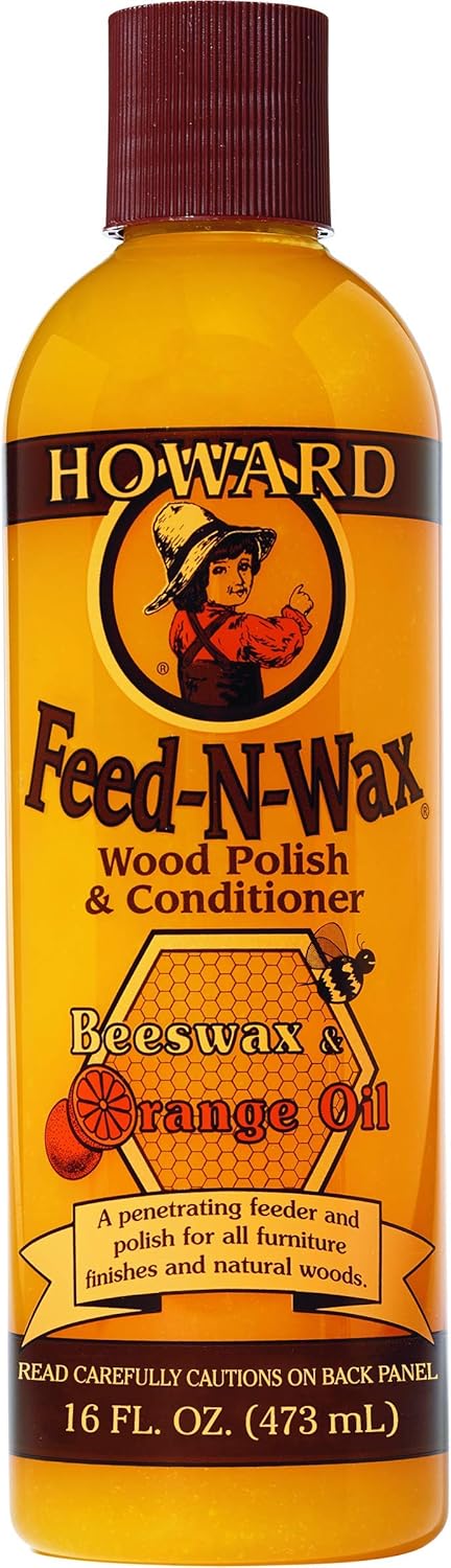 Howard Feed-N-Wax Wood Polish and Conditioner, 16-Ounce