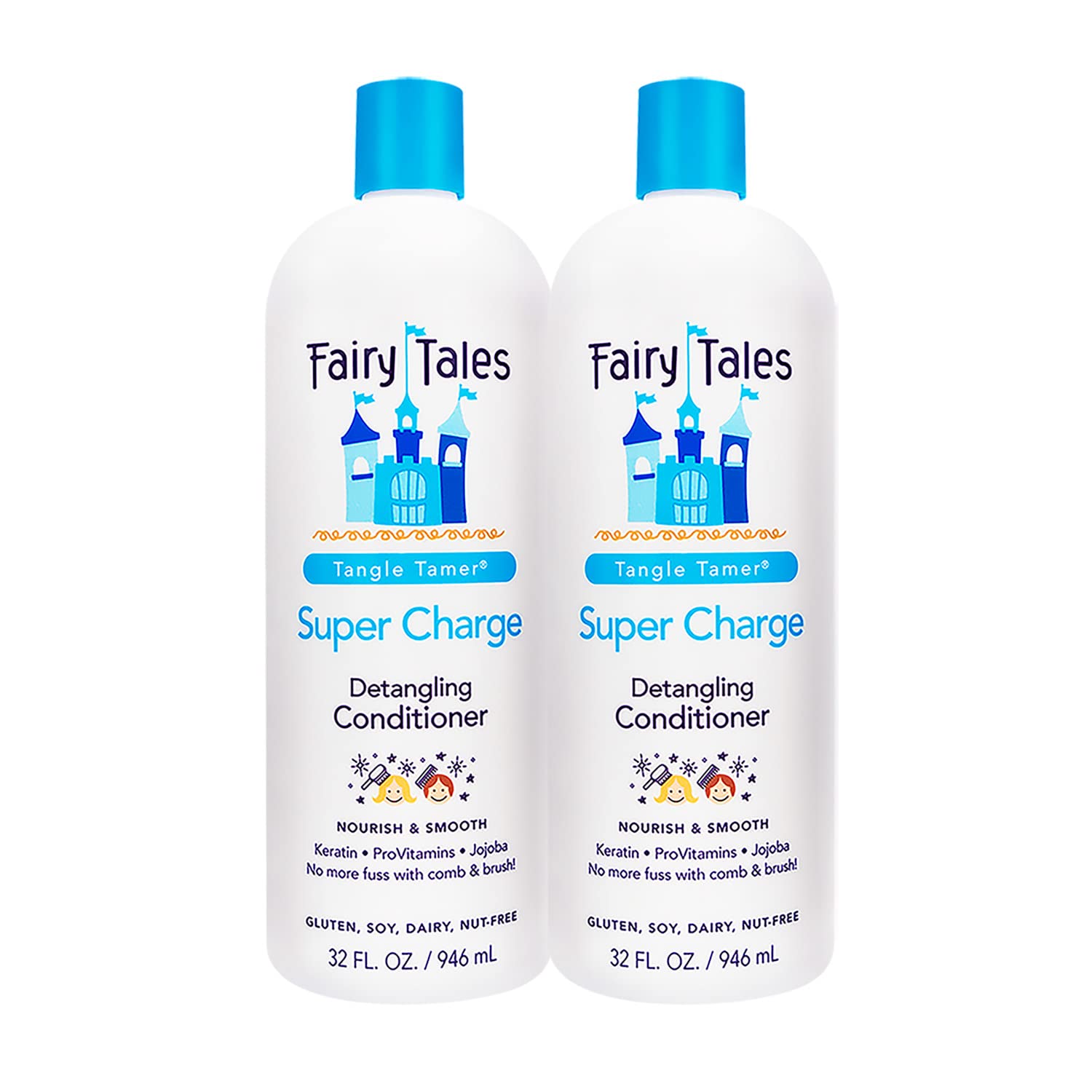 Fairy Tales Tangle Tamer Detangling Conditioner for Kids - Ultra Moisturizing and Anti Frizz Protection - Paraben Free, Sulfate Free - 12 Oz