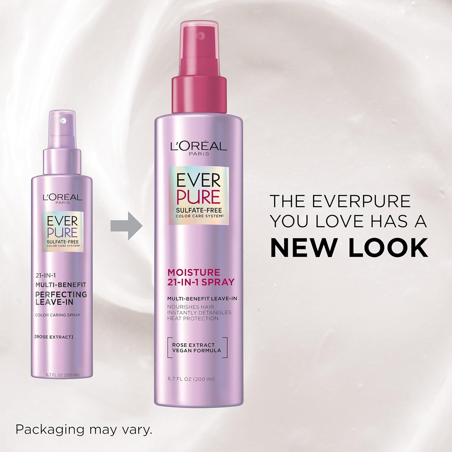 L’Oréal Paris Sulfate Free Moisture 21-in-1 Leave-In Conditioner for Dry Hair, EverPure, 6.8 fl oz (Packaging May Vary)