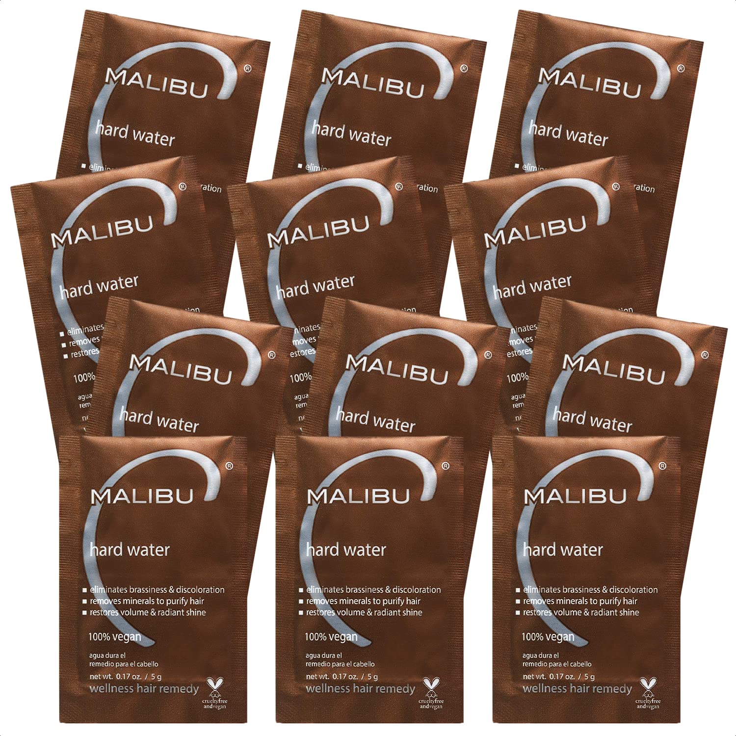 Malibu C Hard Water Wellness Hair Remedy - Removes Hard Water Deposits & Impurities from Hair - Contains Vitamin C Complex for Hair Shine + Vibrancy