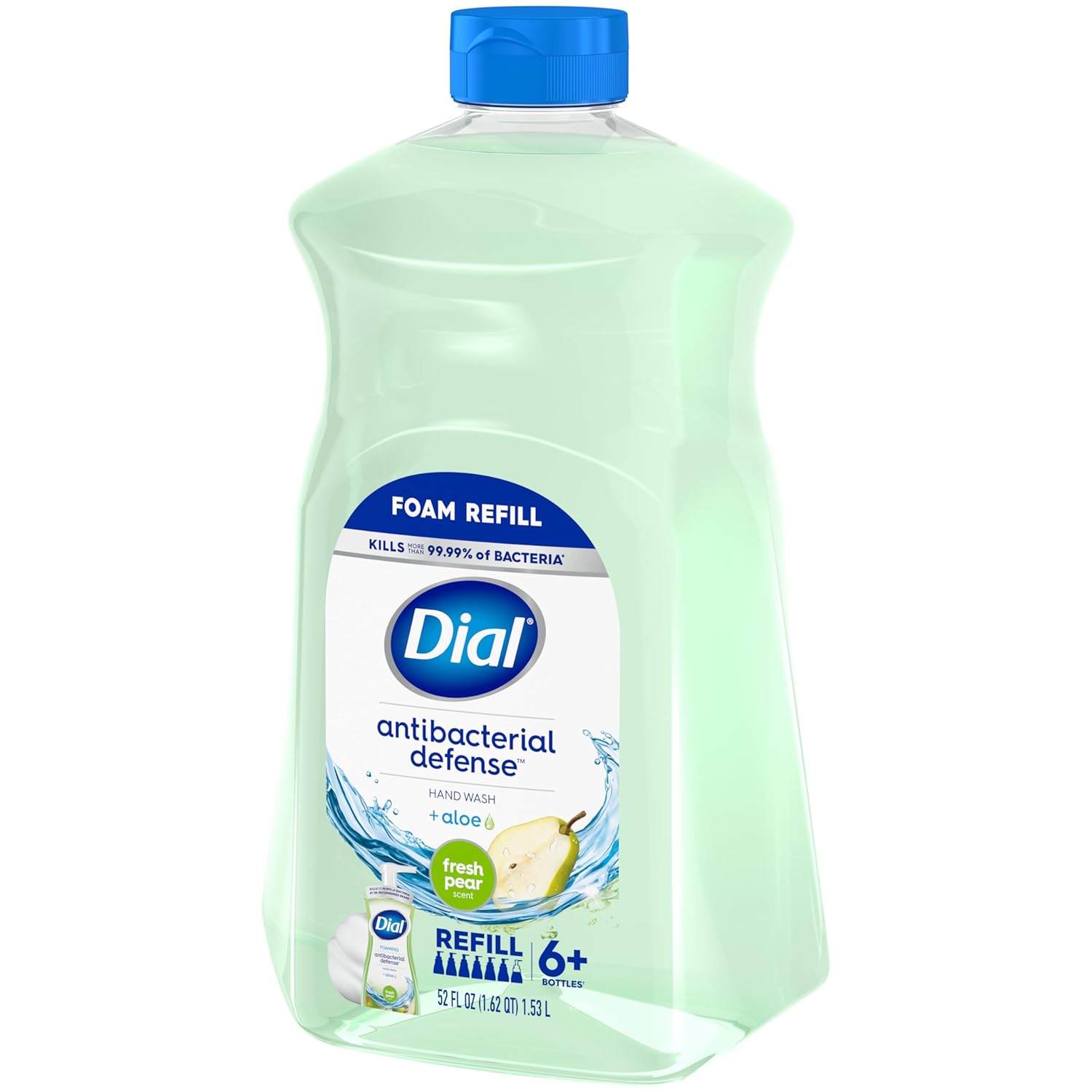Dial Antibacterial Foaming Hand Soap Refill, Spring Water, 52 fl oz