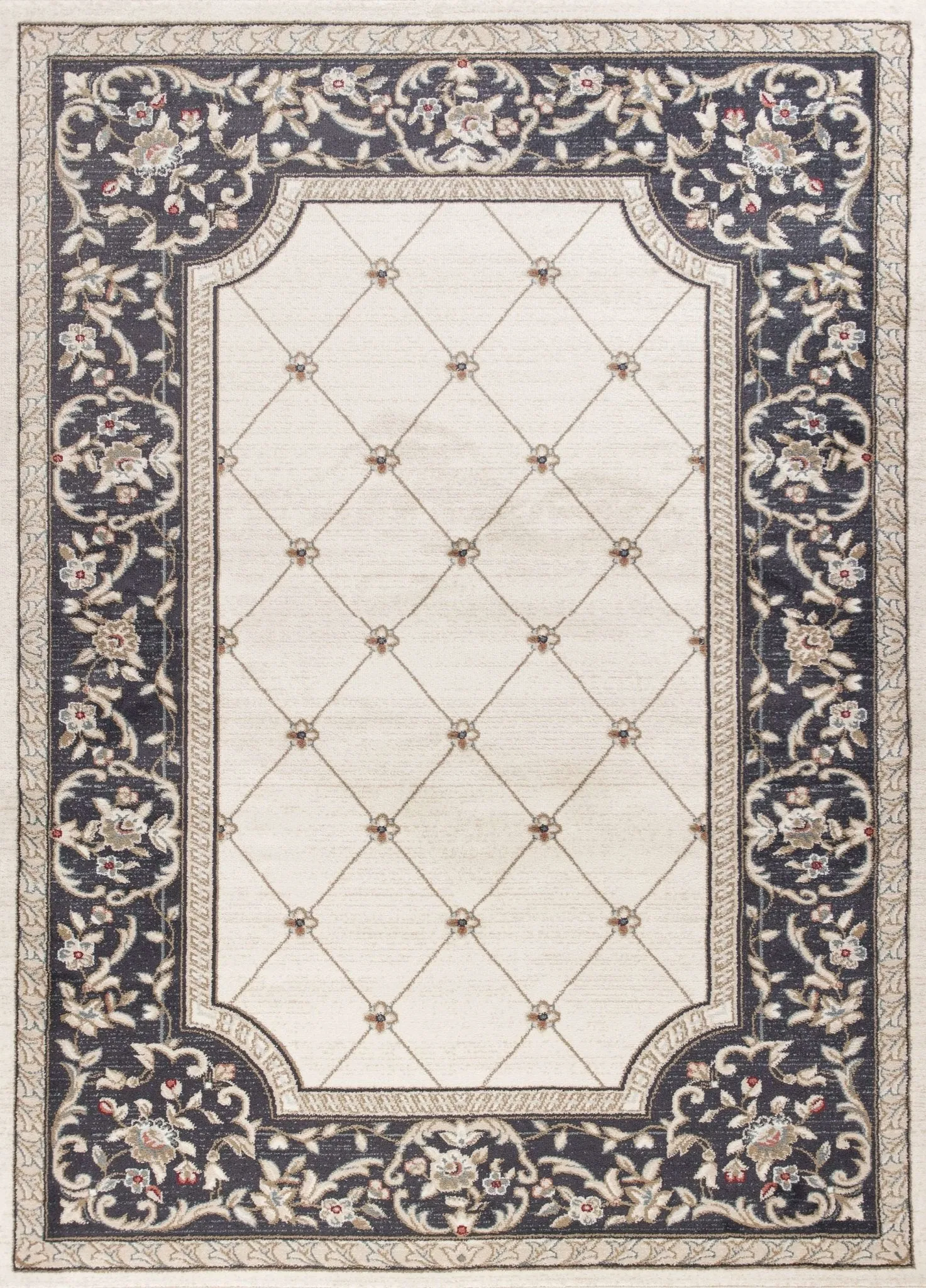 Avalon 5614 Ivory/Grey Courtyard Rug