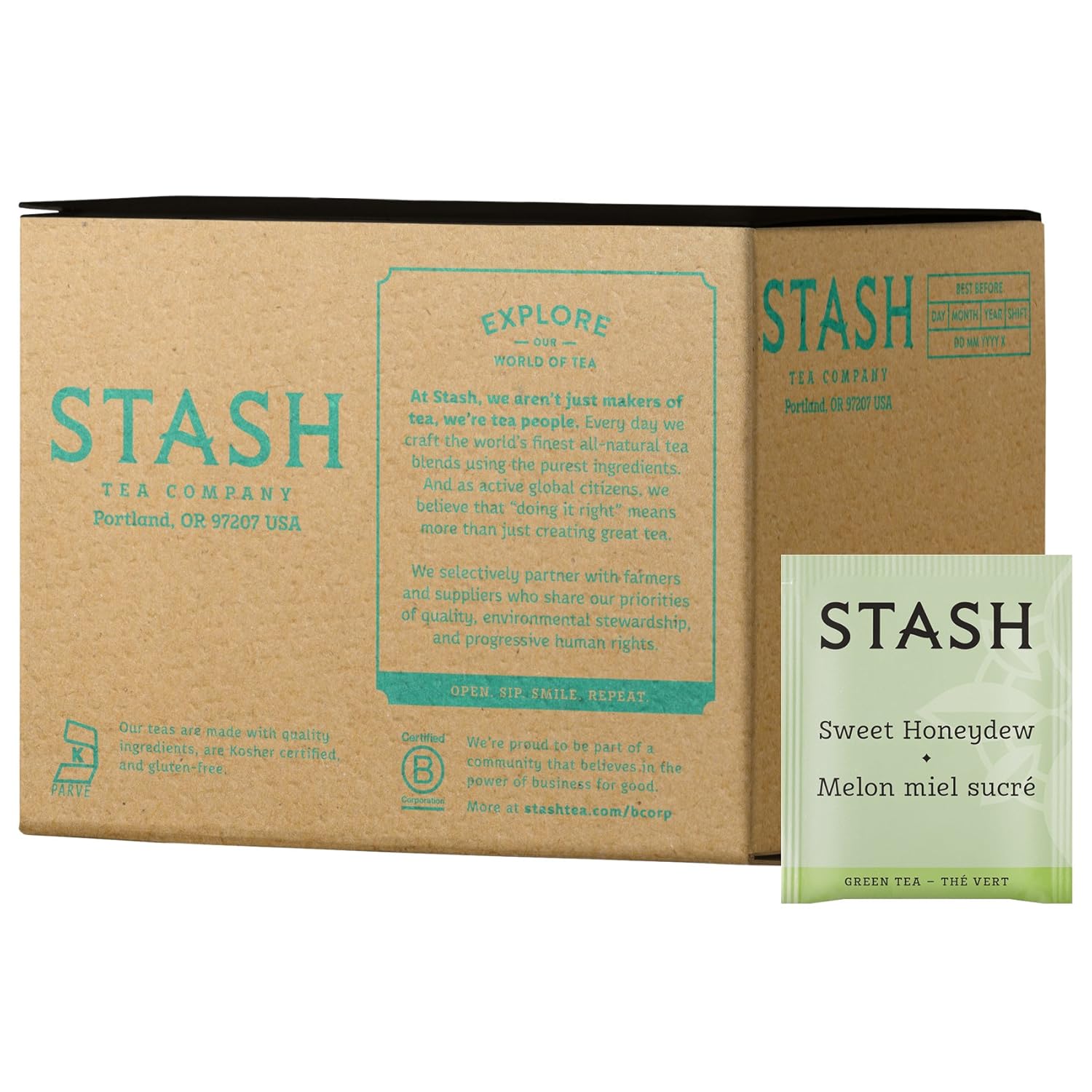 Stash Tea Double Bergamot Earl Grey Black Tea, Box of 100 Tea Bags