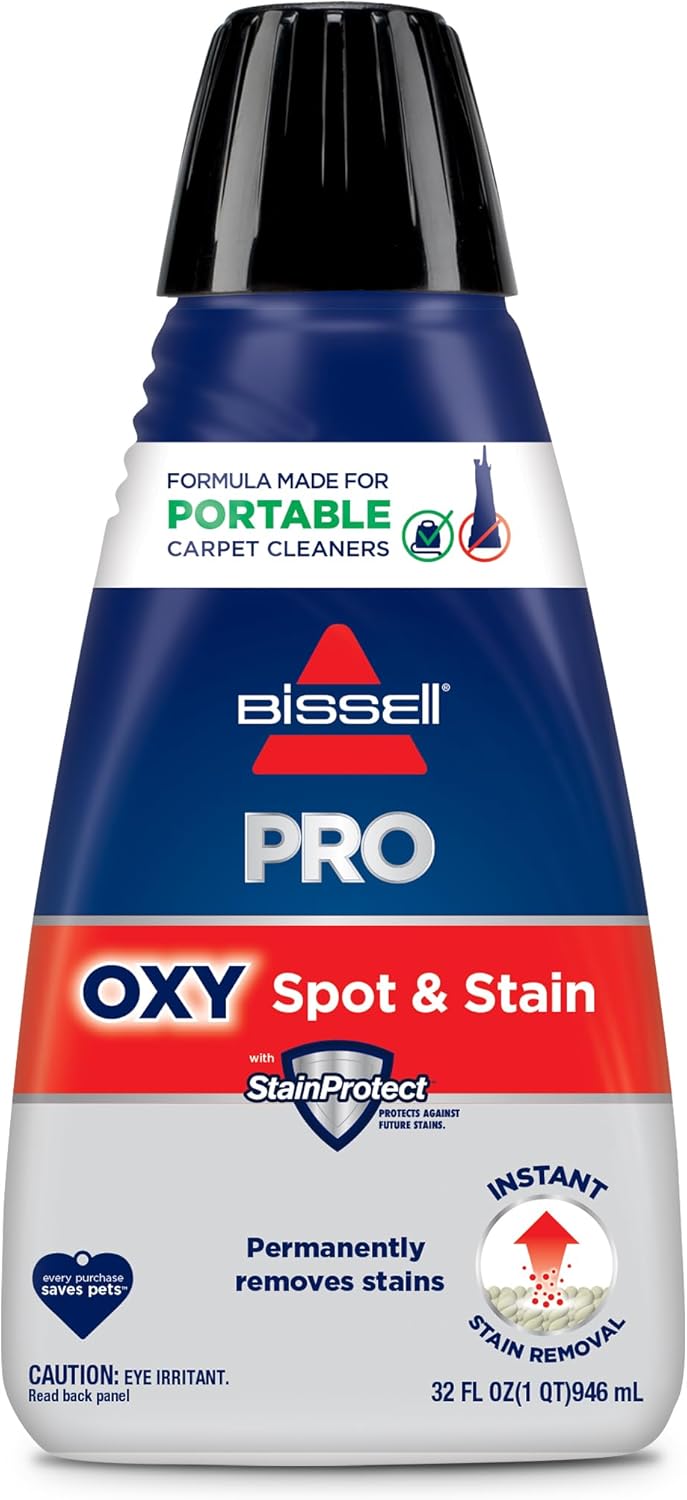 Bissell® PET PRO OXY Spot & Stain Formula for Portable Carpet Cleaners, 32 oz., 2034